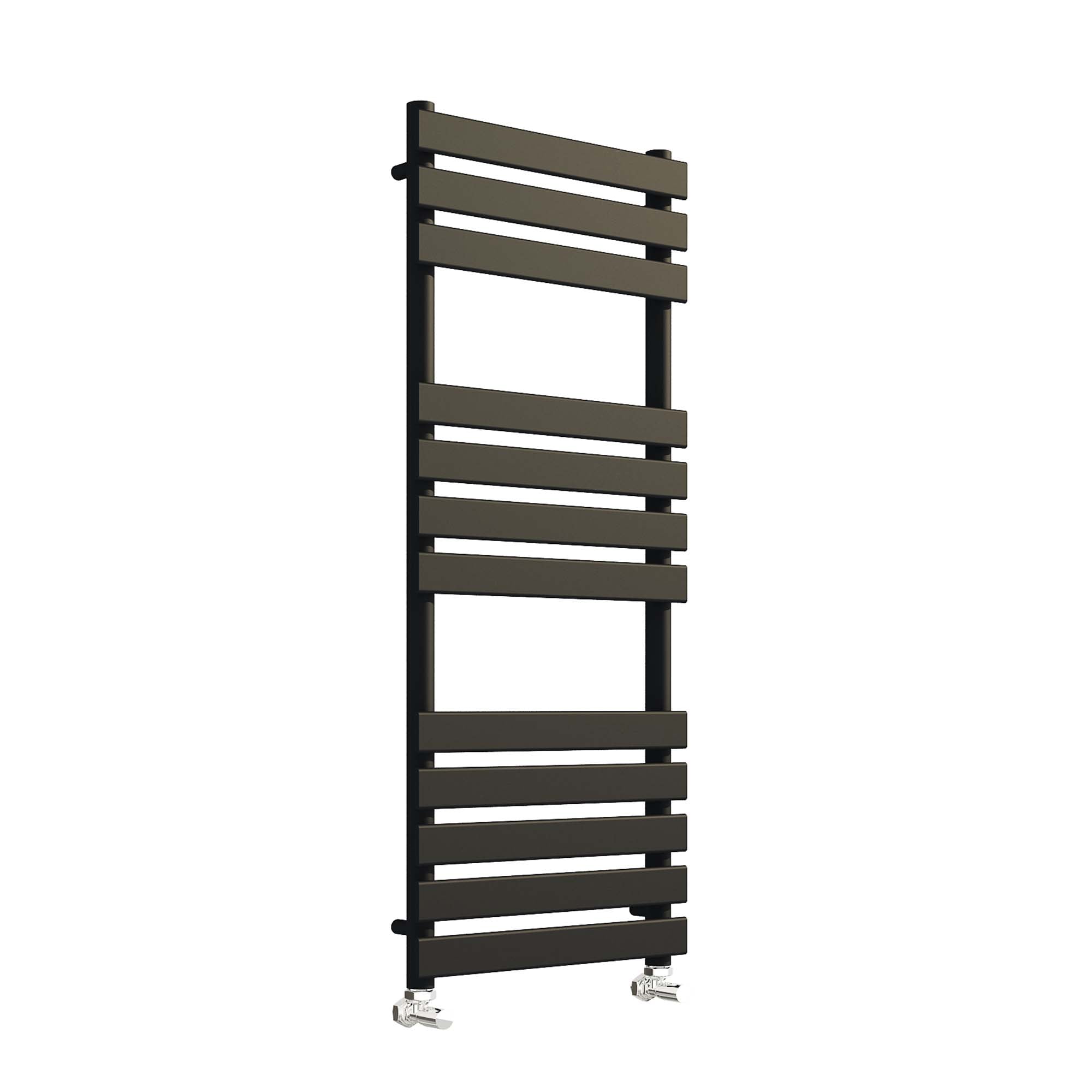 harper designer heated towel rail 1200x450mm matt black