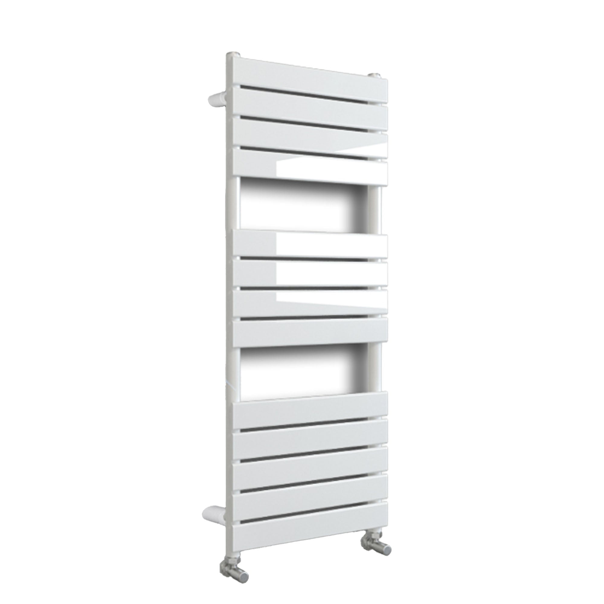 harper designer heated towel rail 1200x600mm white