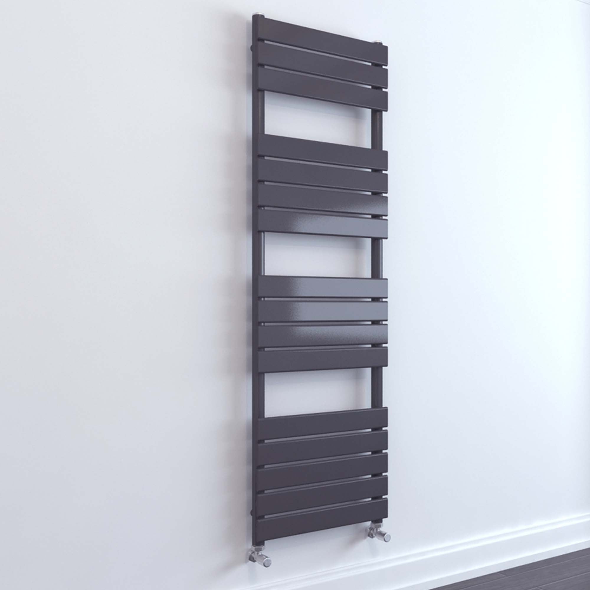 harper designer heated towel rail 1600x600mm matt black
