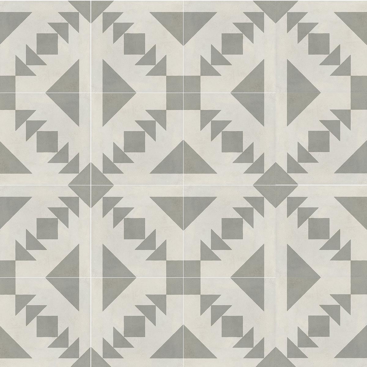 Cuban Silver Arrow Matt Porcelain Tile 22 x 22cm