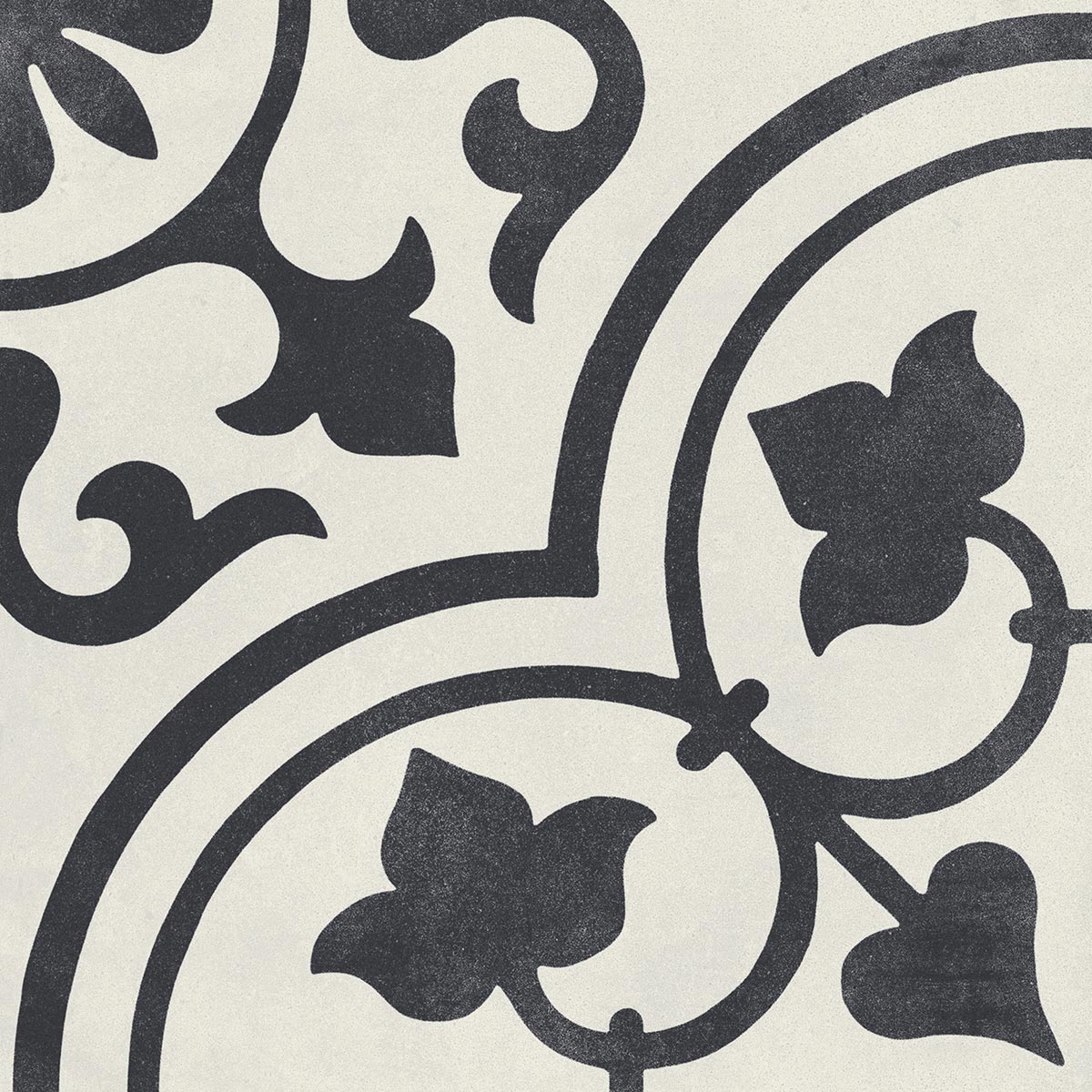 Cuban White Ornate Matt Porcelain Tile 22 x 22cm