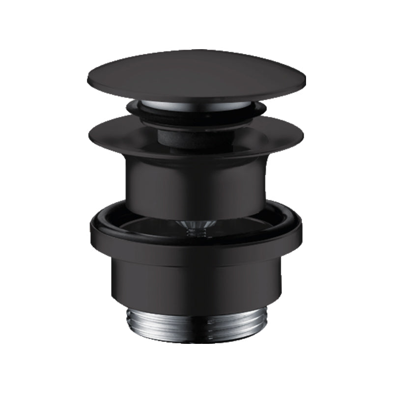 Axor Waste Set Brass Push-Open for Basin and Bidet Mixer in matt black finish, supplied by Deluxe Bathrooms.