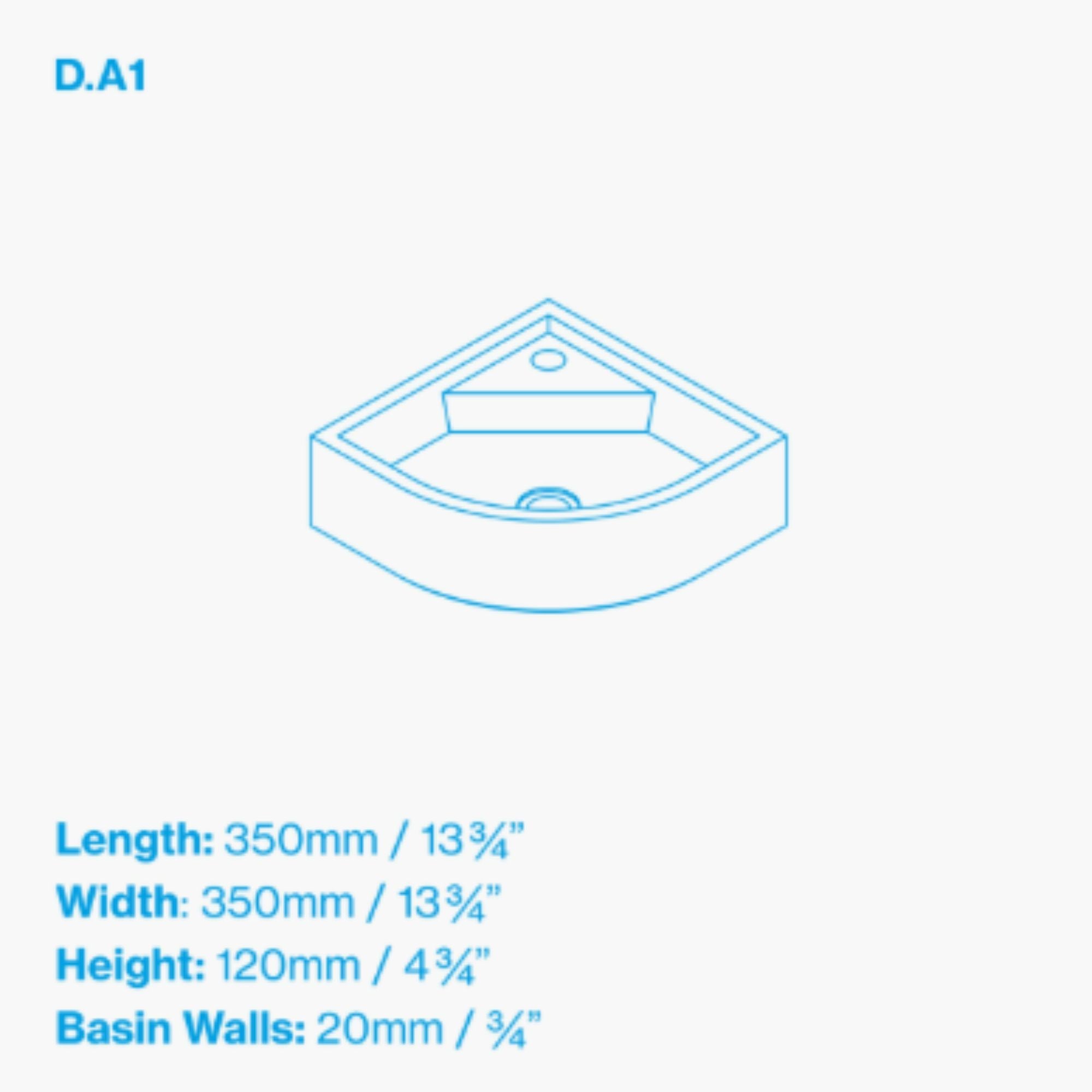 Kast Demi Corner Wall-Mounted Concrete Basin
