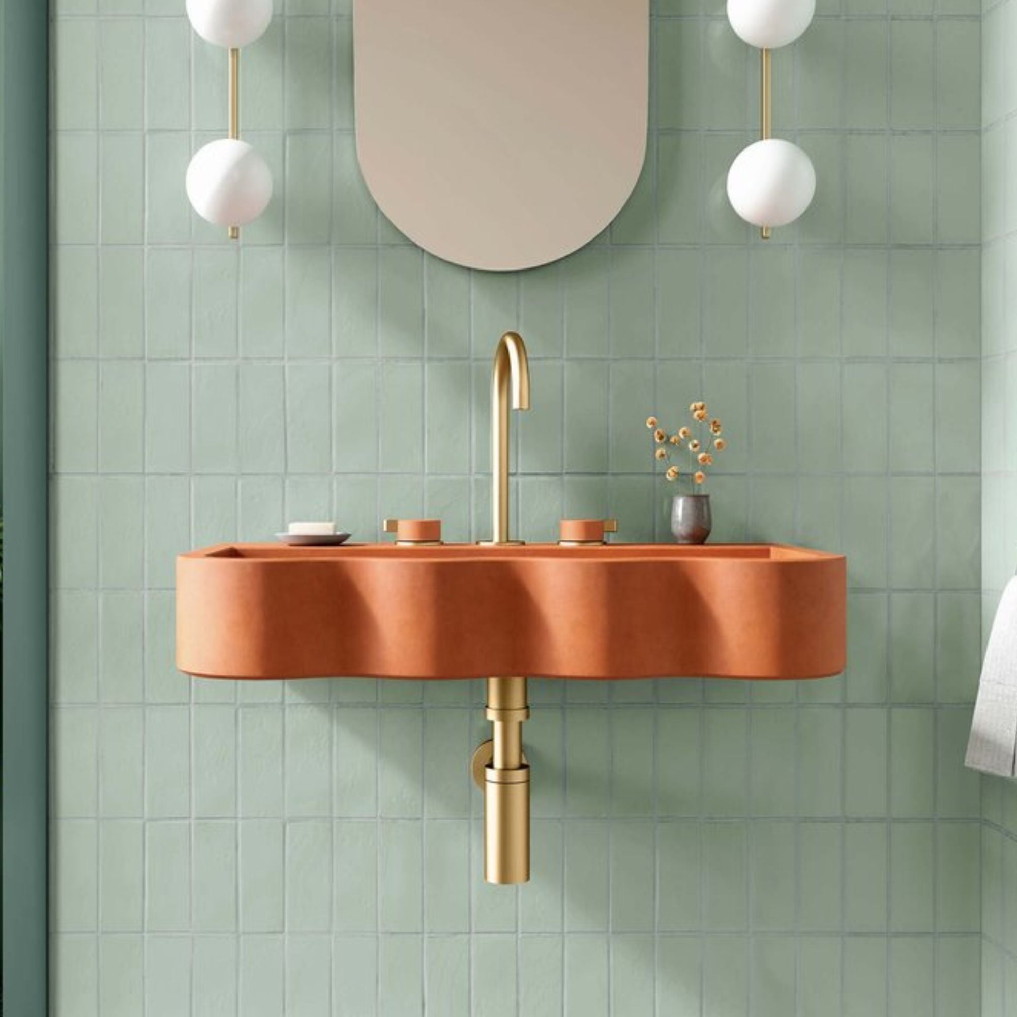 Kast Dune Wall-Mounted Concrete Basin