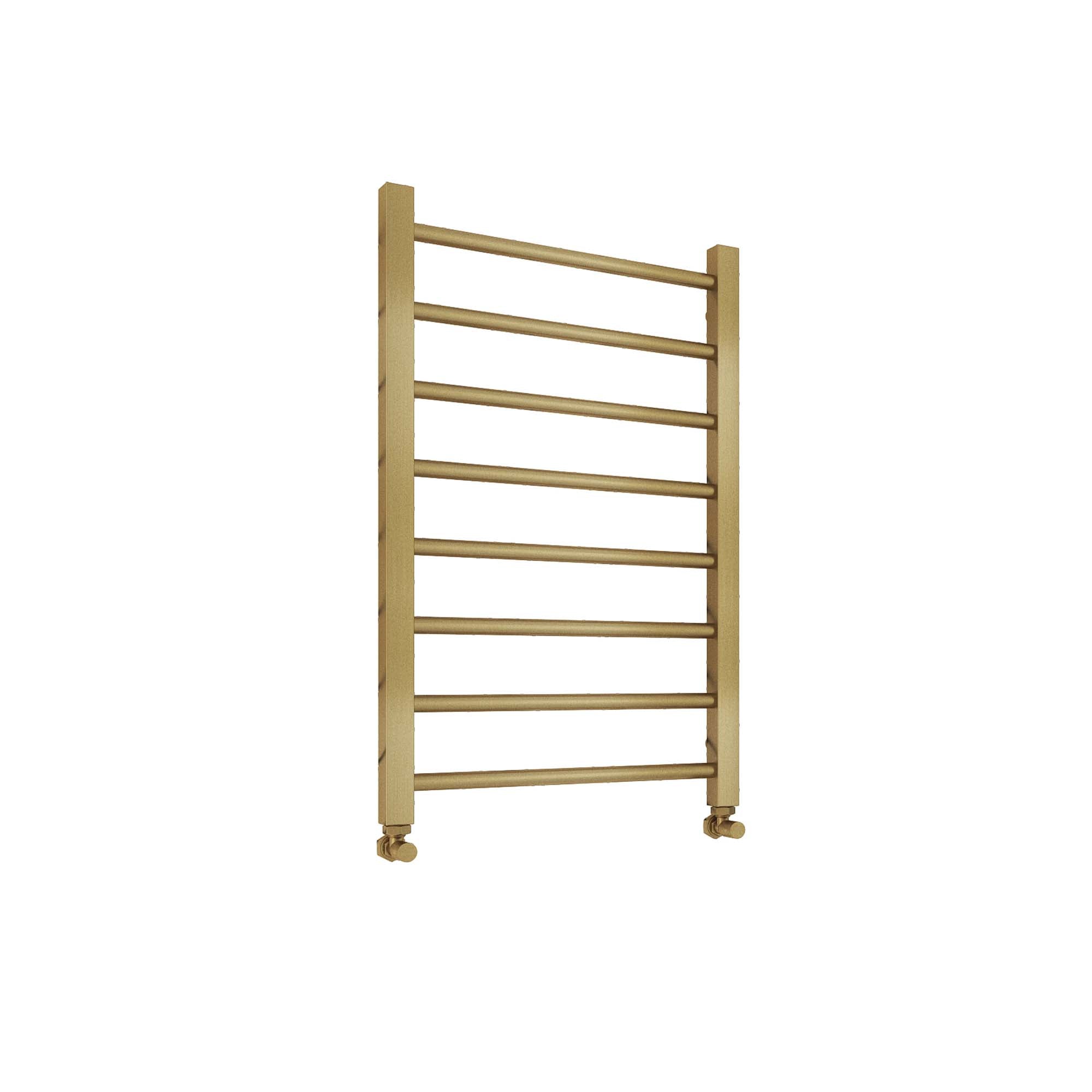 kendal heated towel rail 800x500mm brushed brass