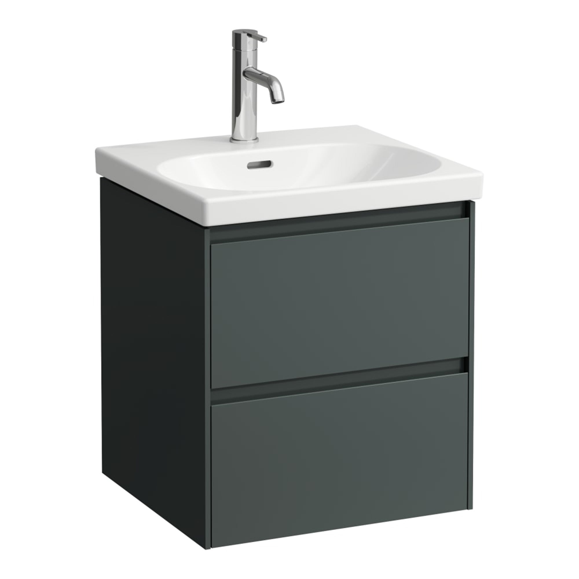 laufen lani 500 wall mounted vanity unit with ceramic washbasin traffic grey