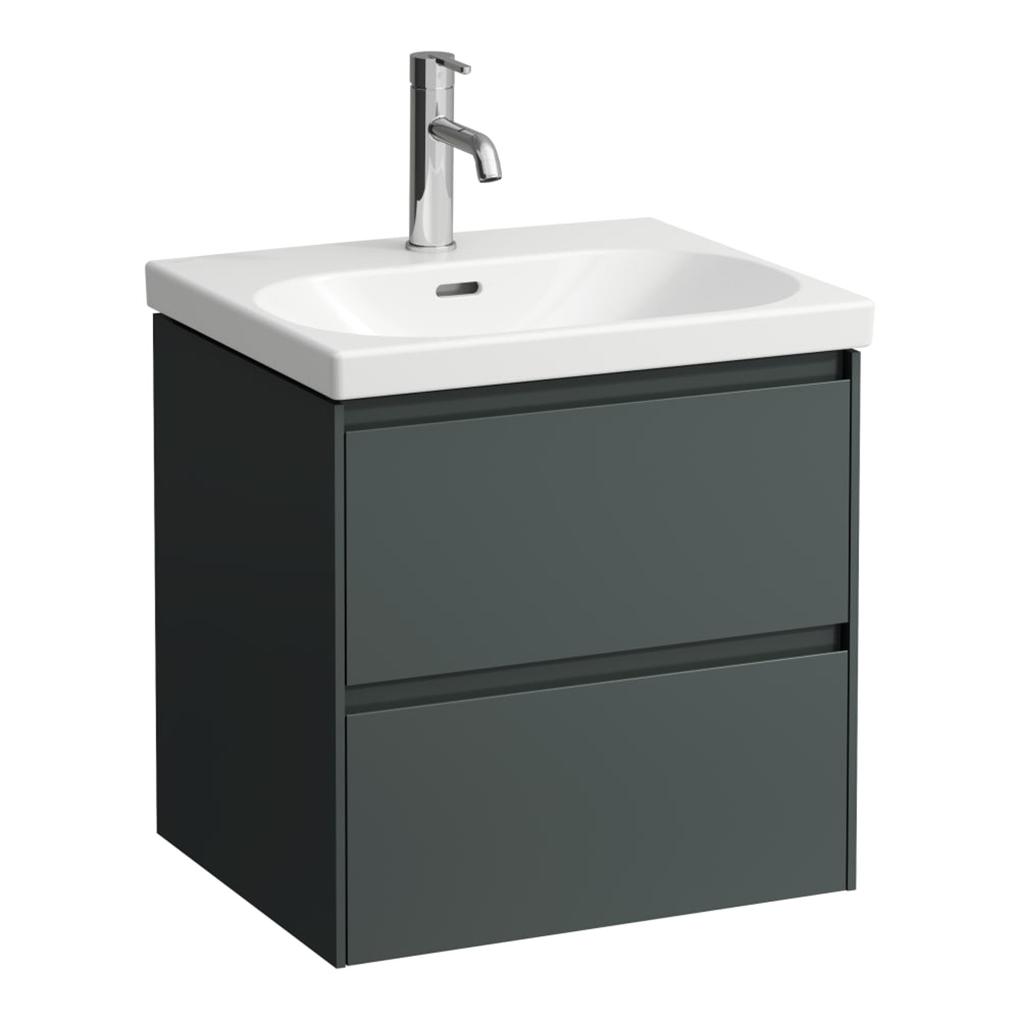 laufen lani 550 wall mounted vanity unit with ceramic washbasin traffic grey