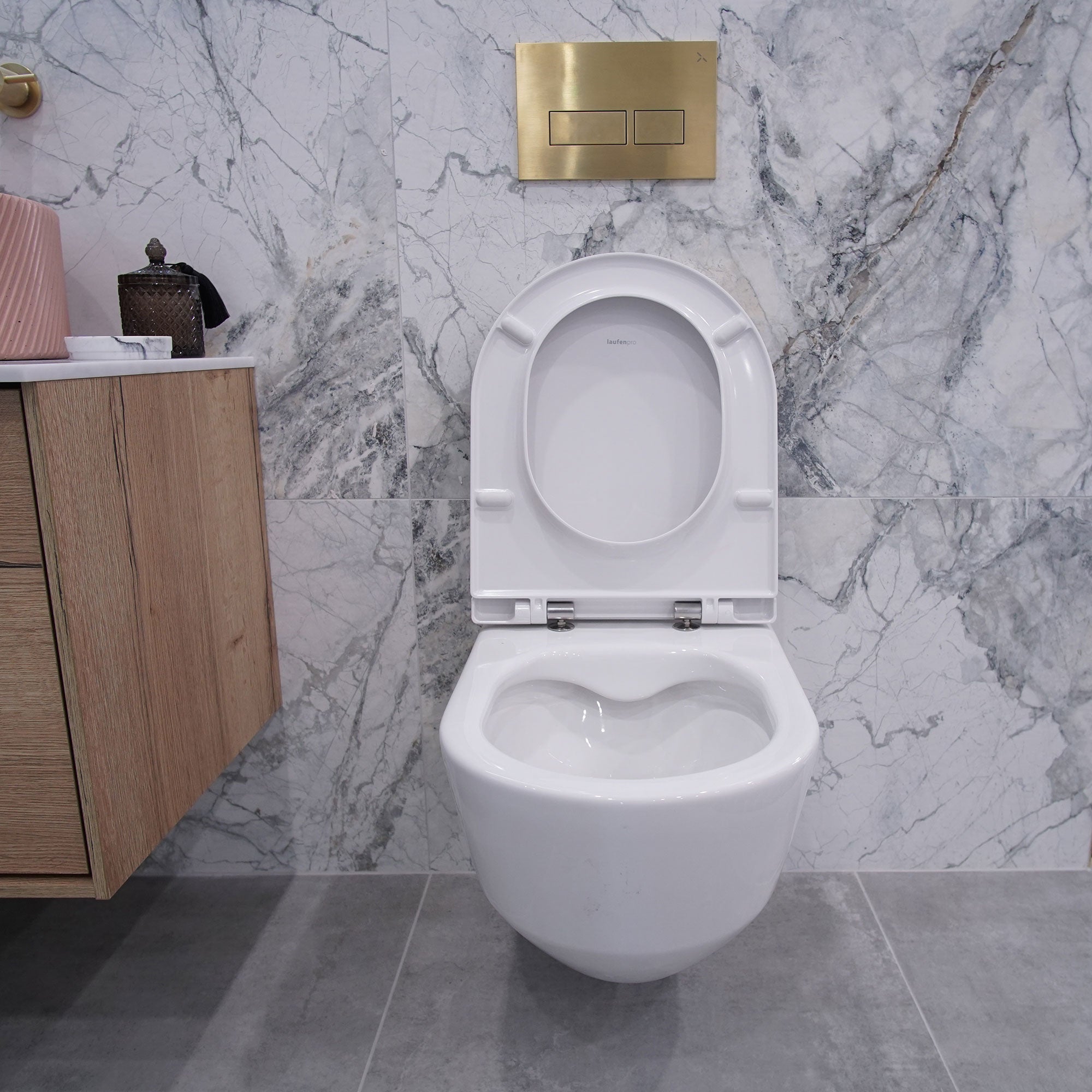 Laufen Pro Rimless Wall Hung WC Pan With Slim Soft Close Toilet Seat