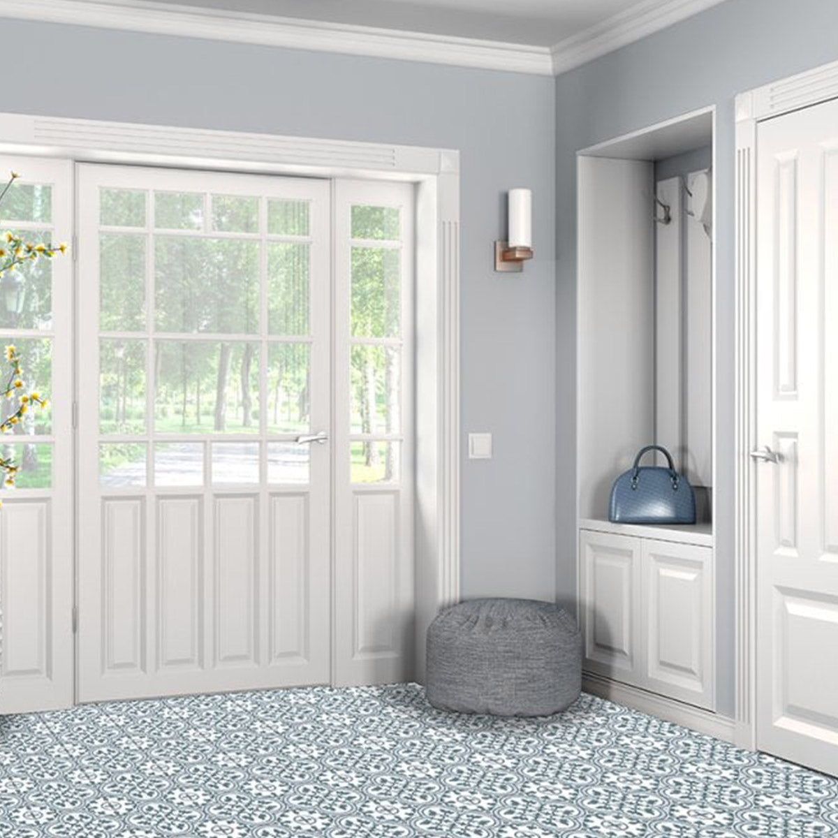 Ledbury Blue Wall & Floor Porcelain Tile 45 x 45cm