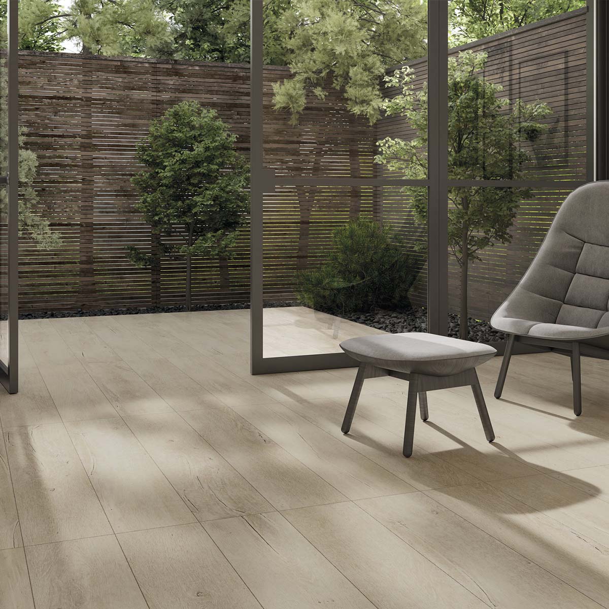 LENK Maple Wood Effect Porcelain Tile 20x120cm Matt Lifestyle