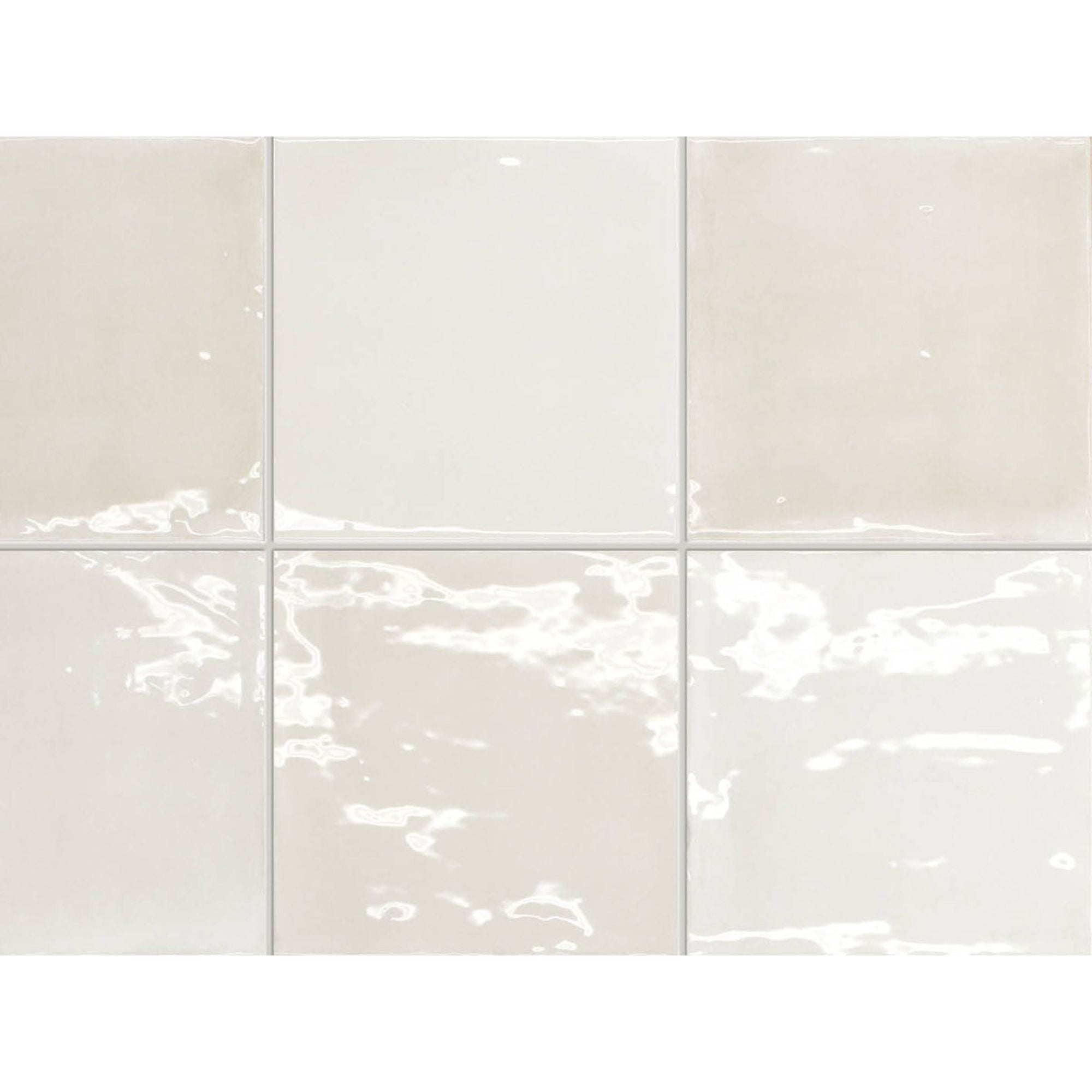 Lush Square Seashell Wall Tile 12.5x12.5cm Gloss