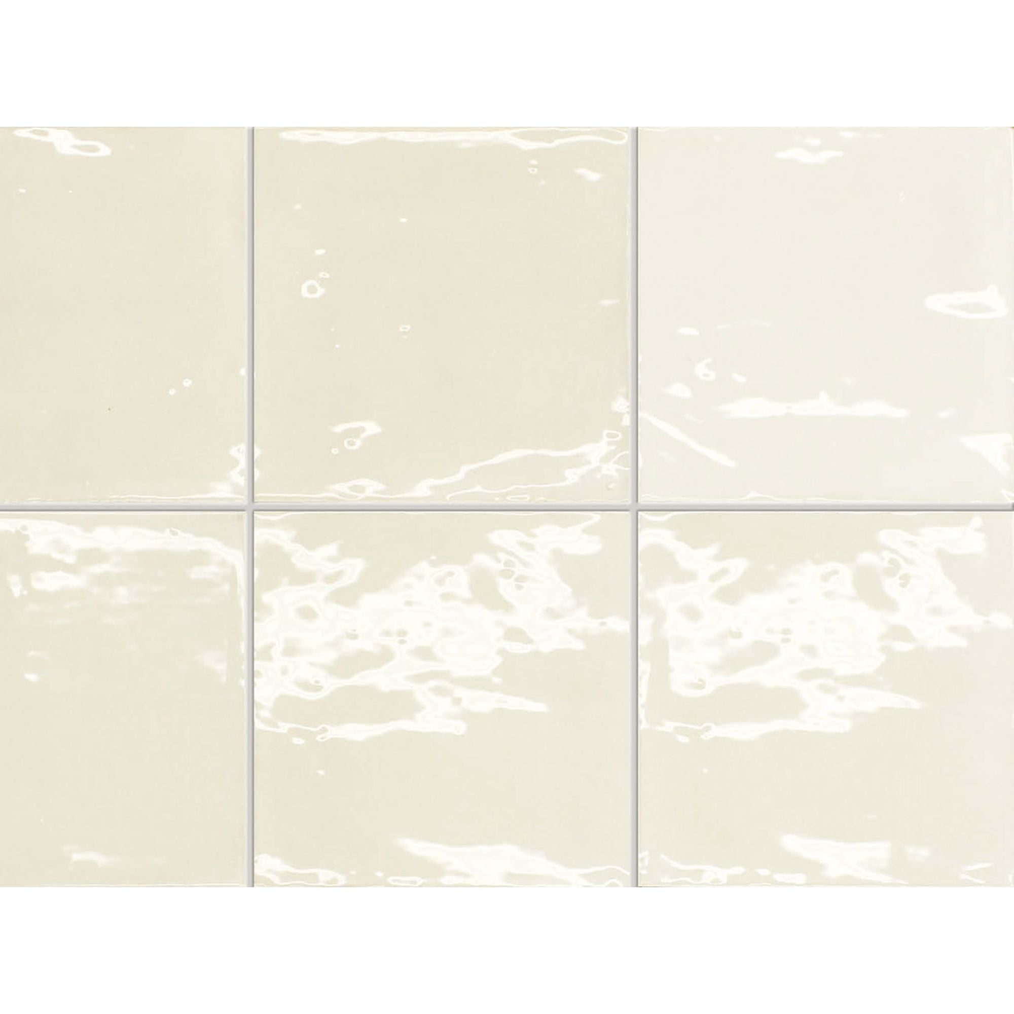 Lush Square Sepia in Wall Tile 12.5x12.5cm Gloss