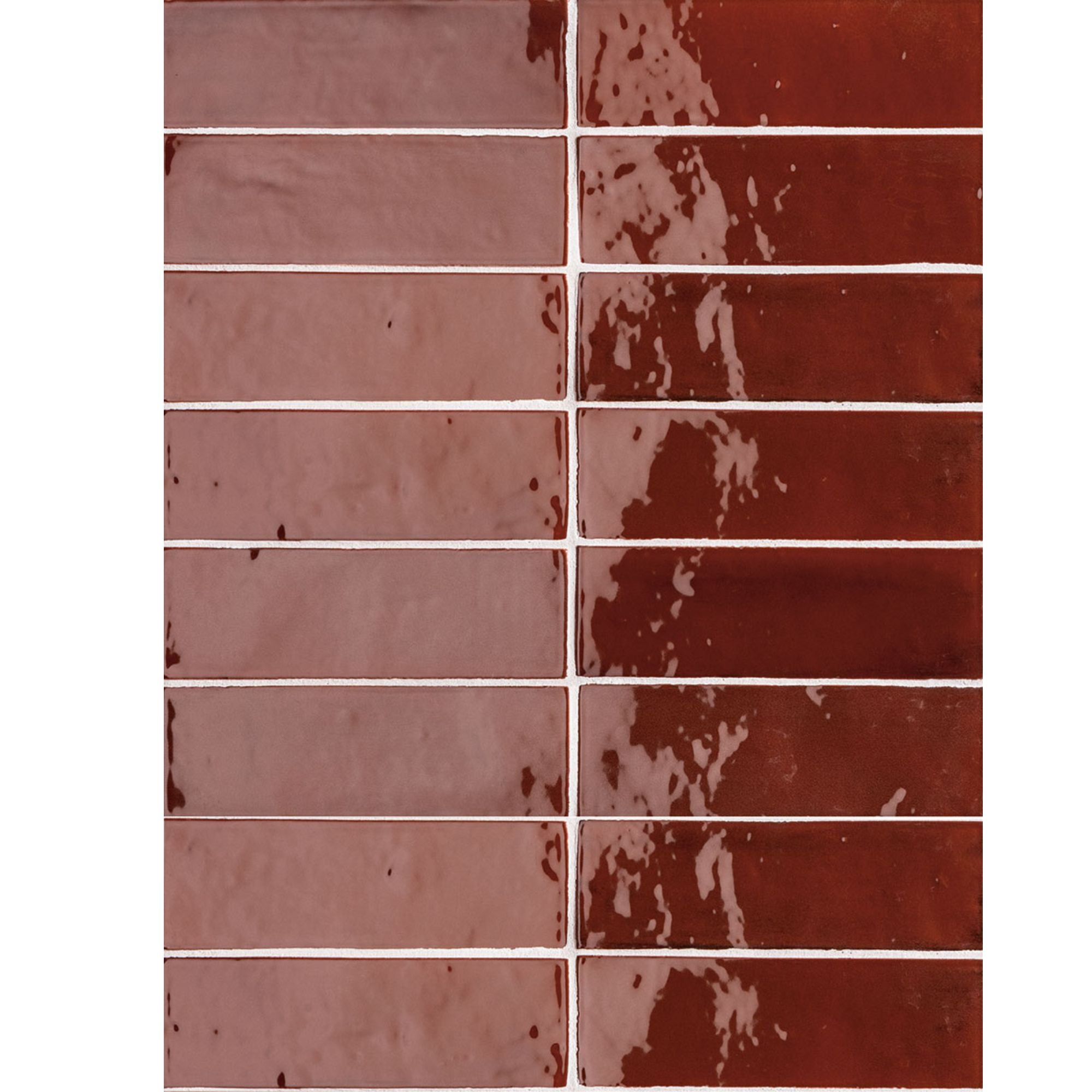 Lush Vivid Ruby Wall Tile 5x16cm Gloss
