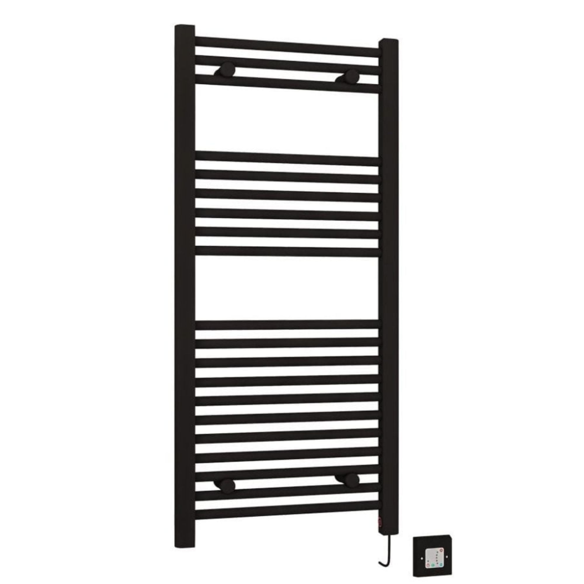 Madrid Dry Element Electric Heated Towel Rail With On & Off Button Matt Black
