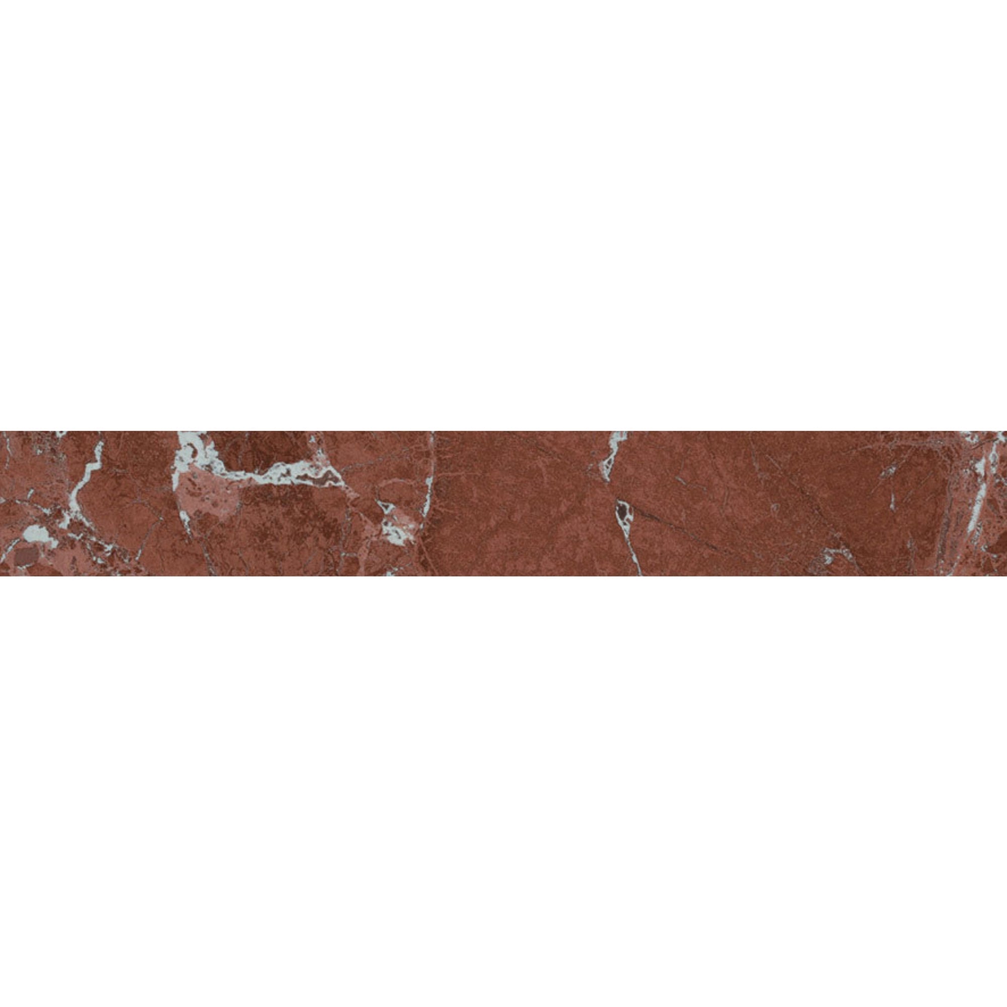 Majestic Rosso Marble Effect Porcelain Tile 10x60cm Satin Matt