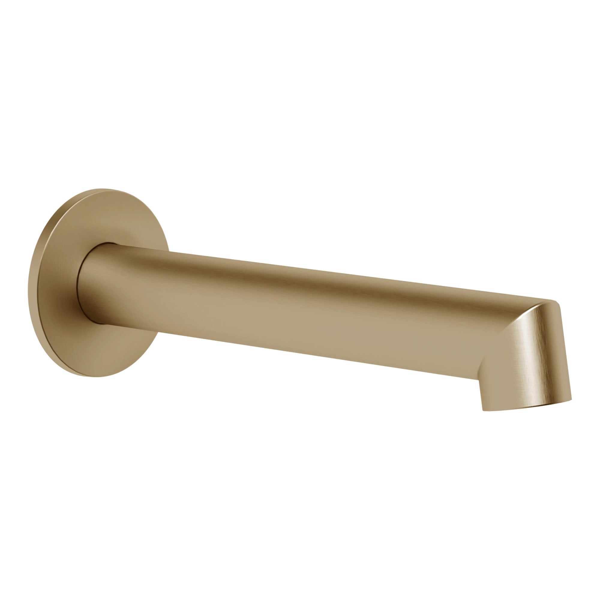 Manzoni Dual Outlet Thermostatic Shower Valve with Pencil Handset and Bath Spout - Warm Bronze Brushed