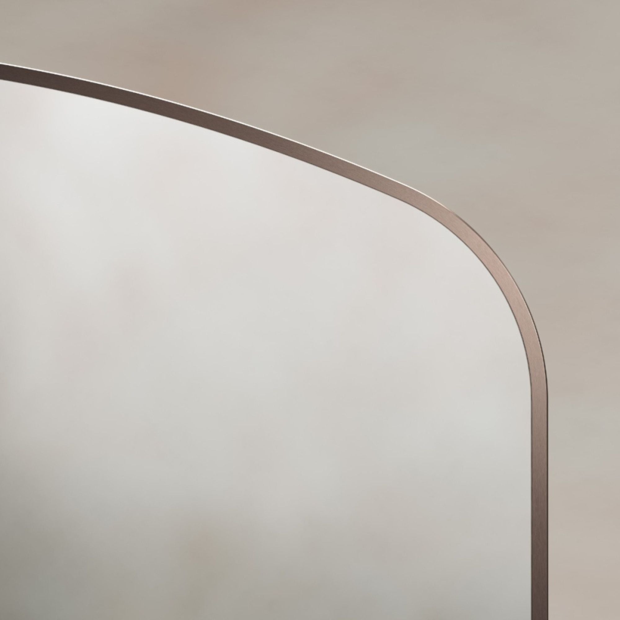 Marina Arched Bathroom Mirror 120x70cm Brushed Bronze