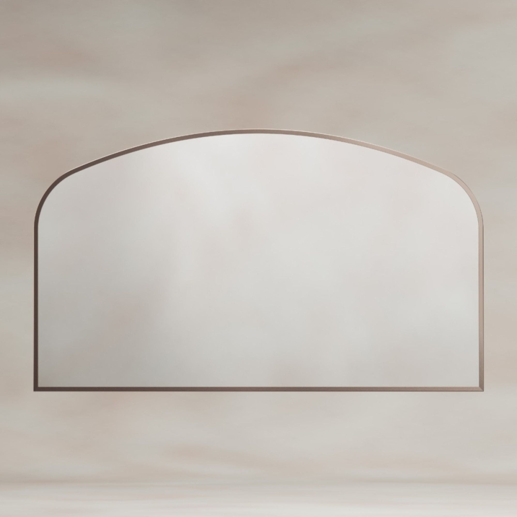 Marina Arched Bathroom Mirror 120x70cm Brushed Bronze