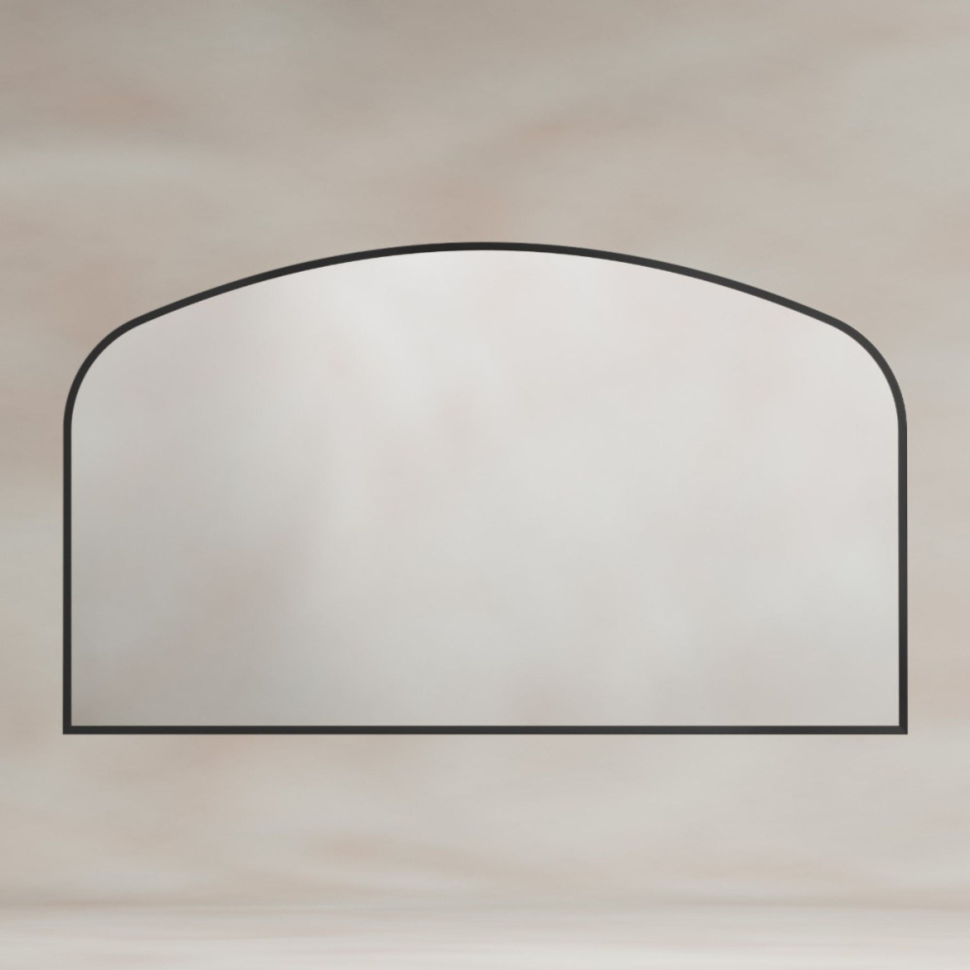 Marina Arched 120x70cm Bathroom Mirror Matt Black