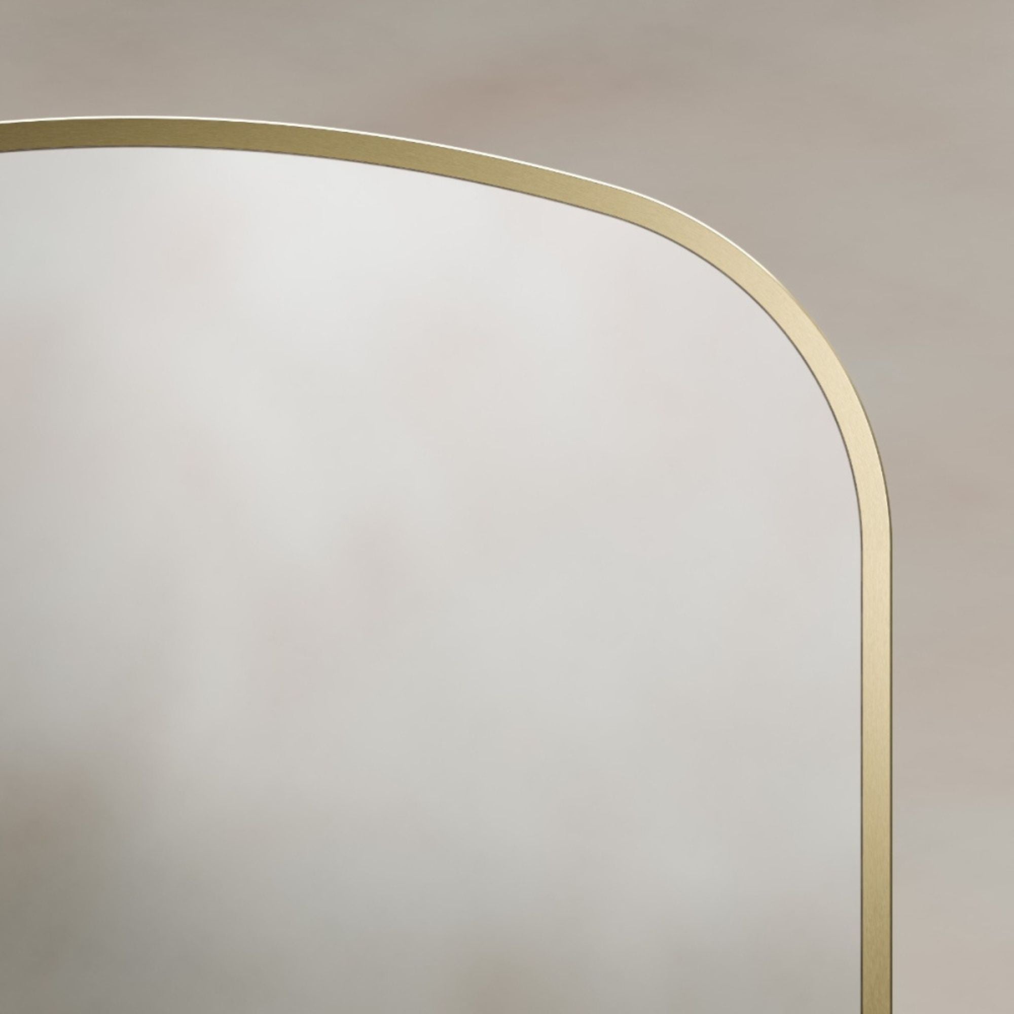 Marina Arched Bathroom Mirror Brushed Brass