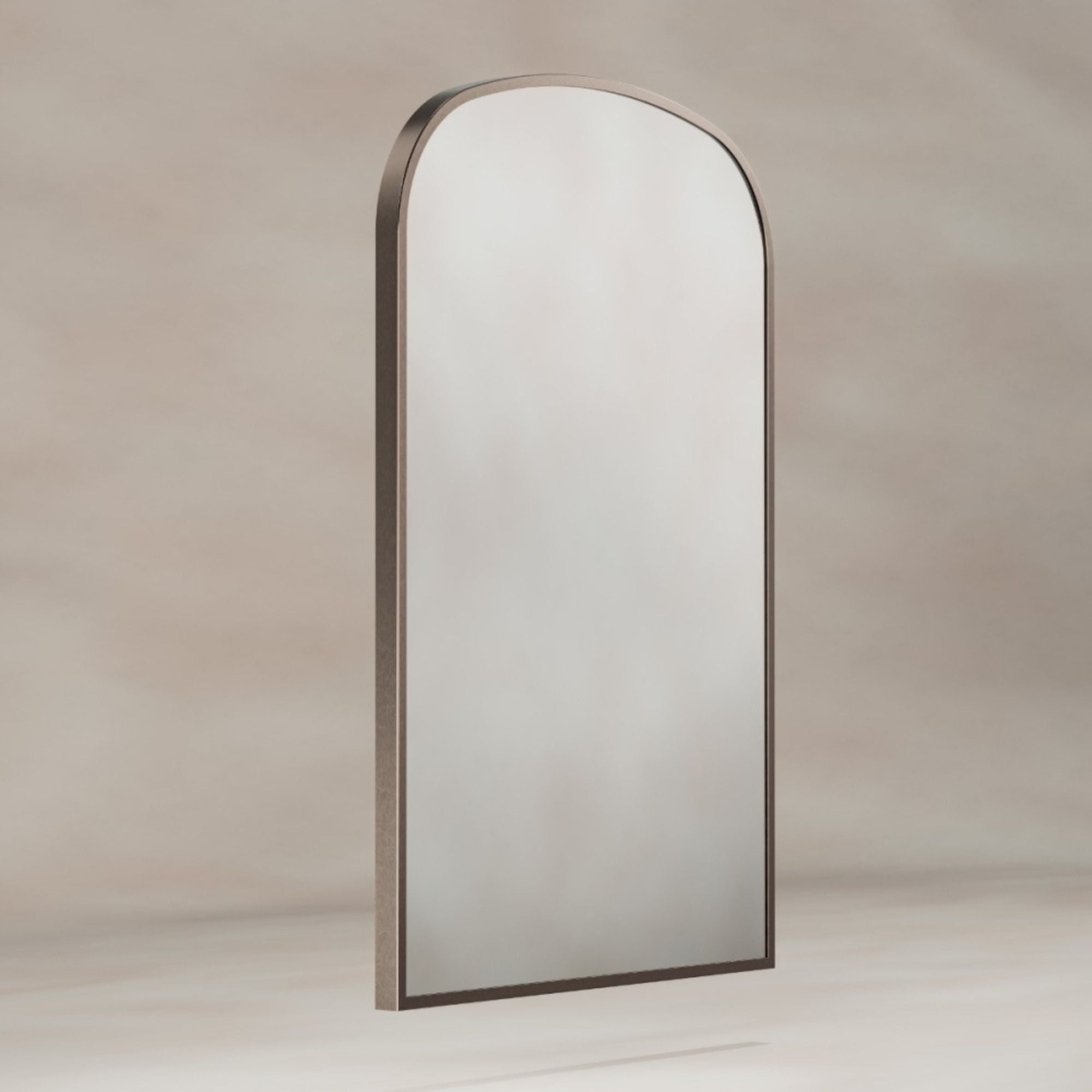 Marina Arched Bathroom Mirror 60x90cm Brushed Bronze