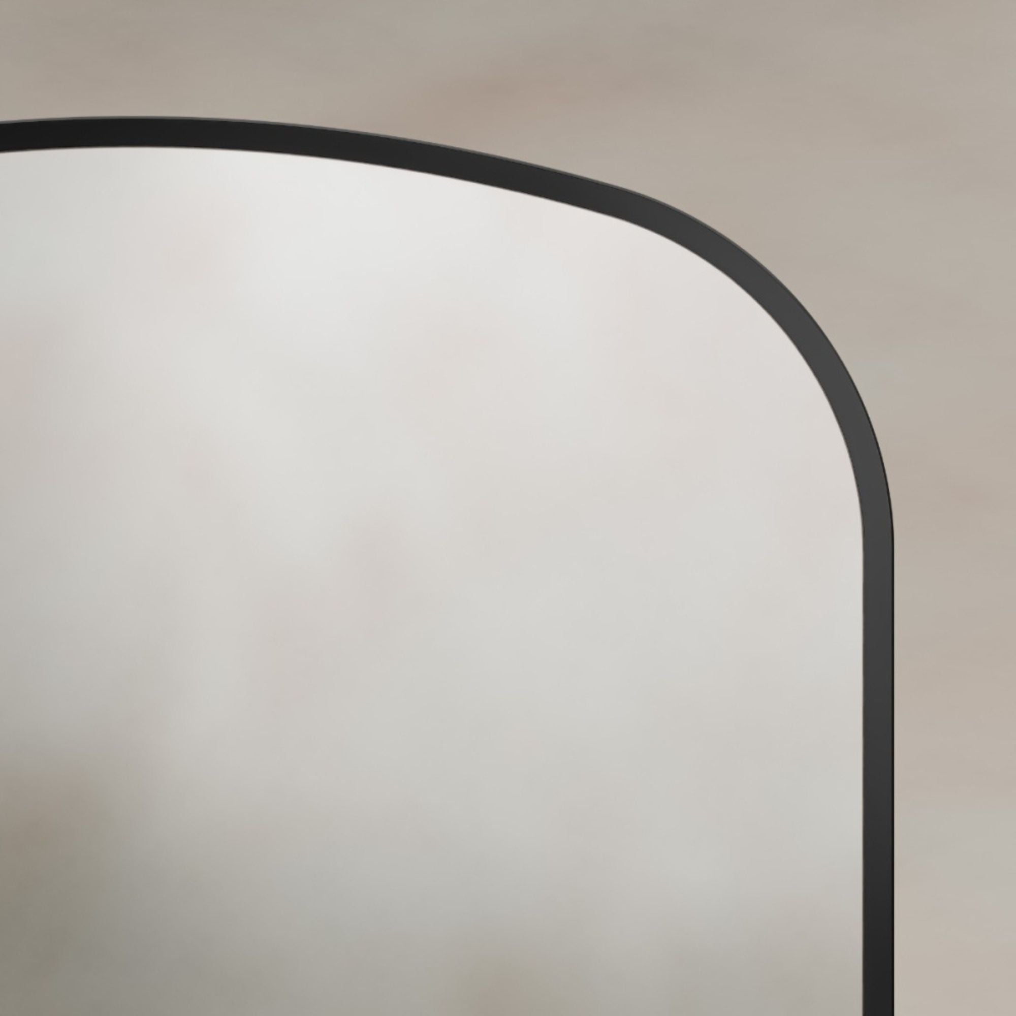 Marina Arched 60x90cm Bathroom Mirror Matt Black