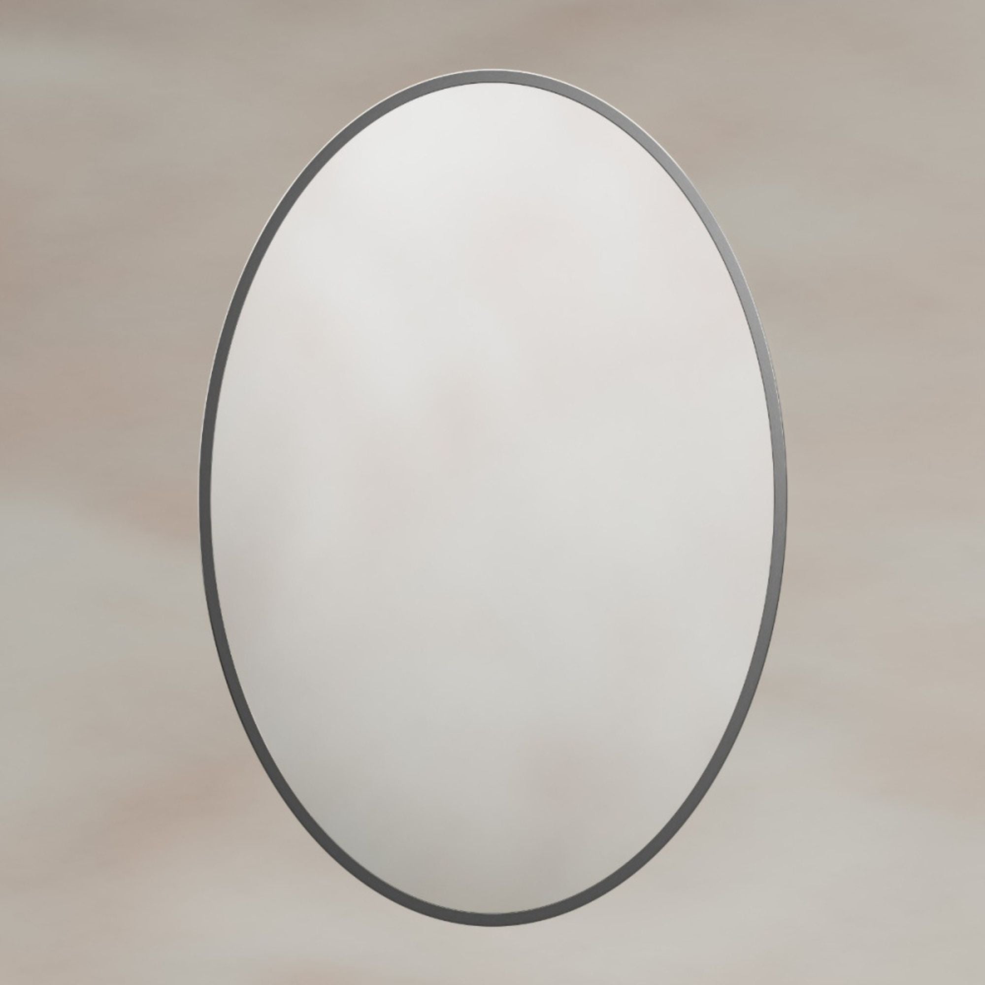 Marina Oval Bathroom Mirror Gunmetal