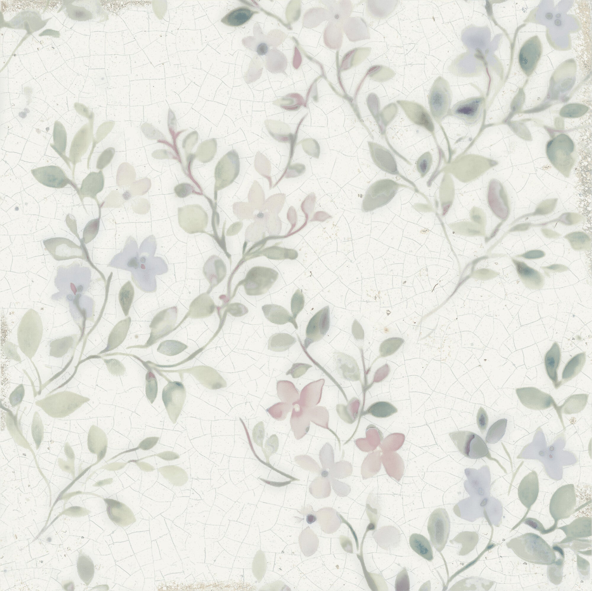 Mayolica Bloom Pattern Wall Tile 15x15cm Gloss Deluxe Bathrooms