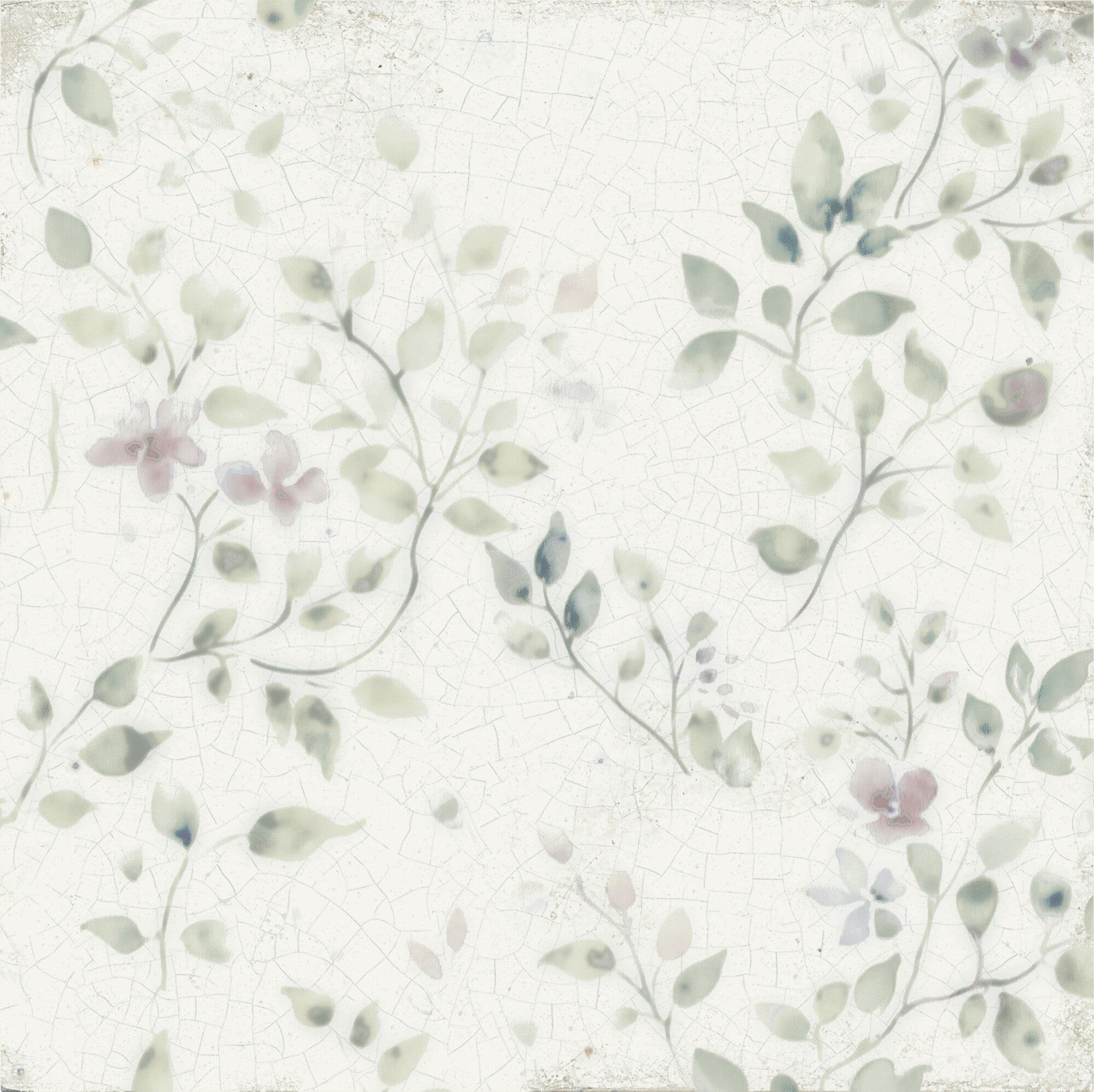 Mayolica Bloom Pattern Wall Tile 15x15cm Gloss Deluxe Bathrooms