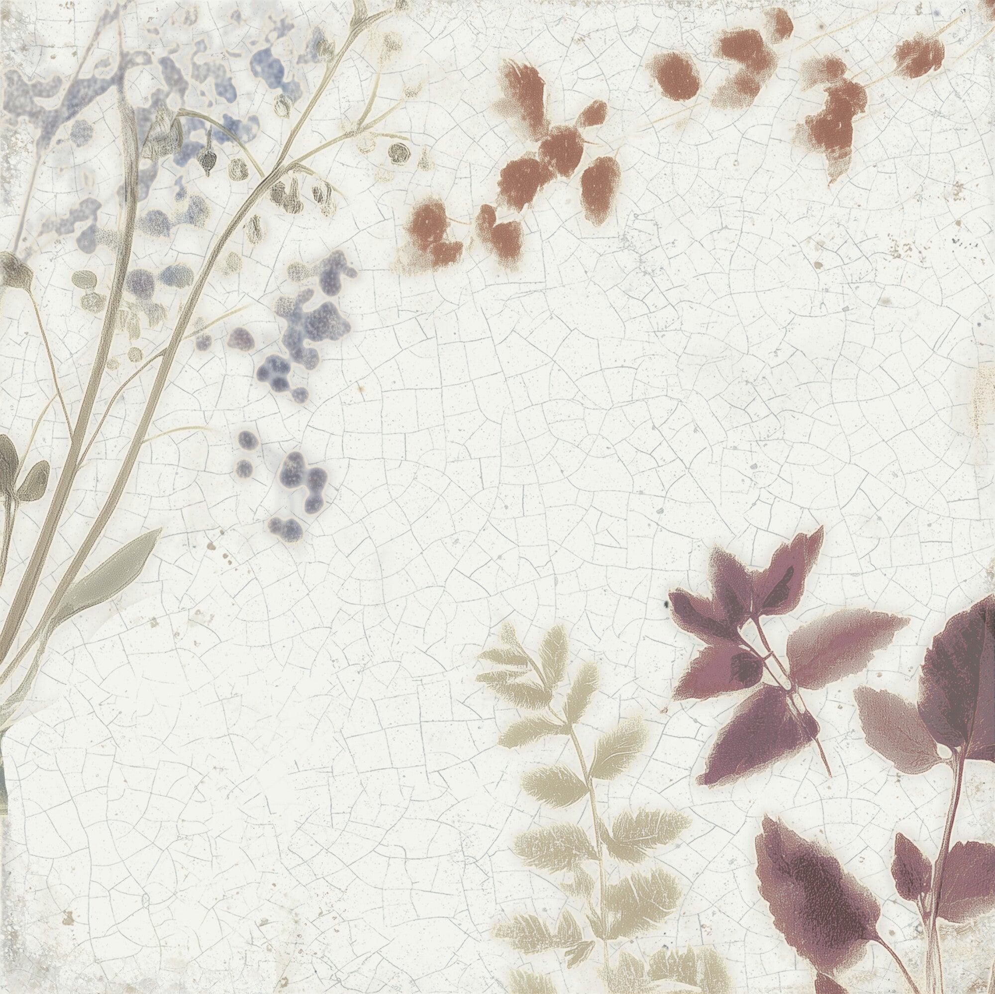 Mayolica Forest Pattern Wall Tile 15x15cm Gloss Deluxe Bathrooms