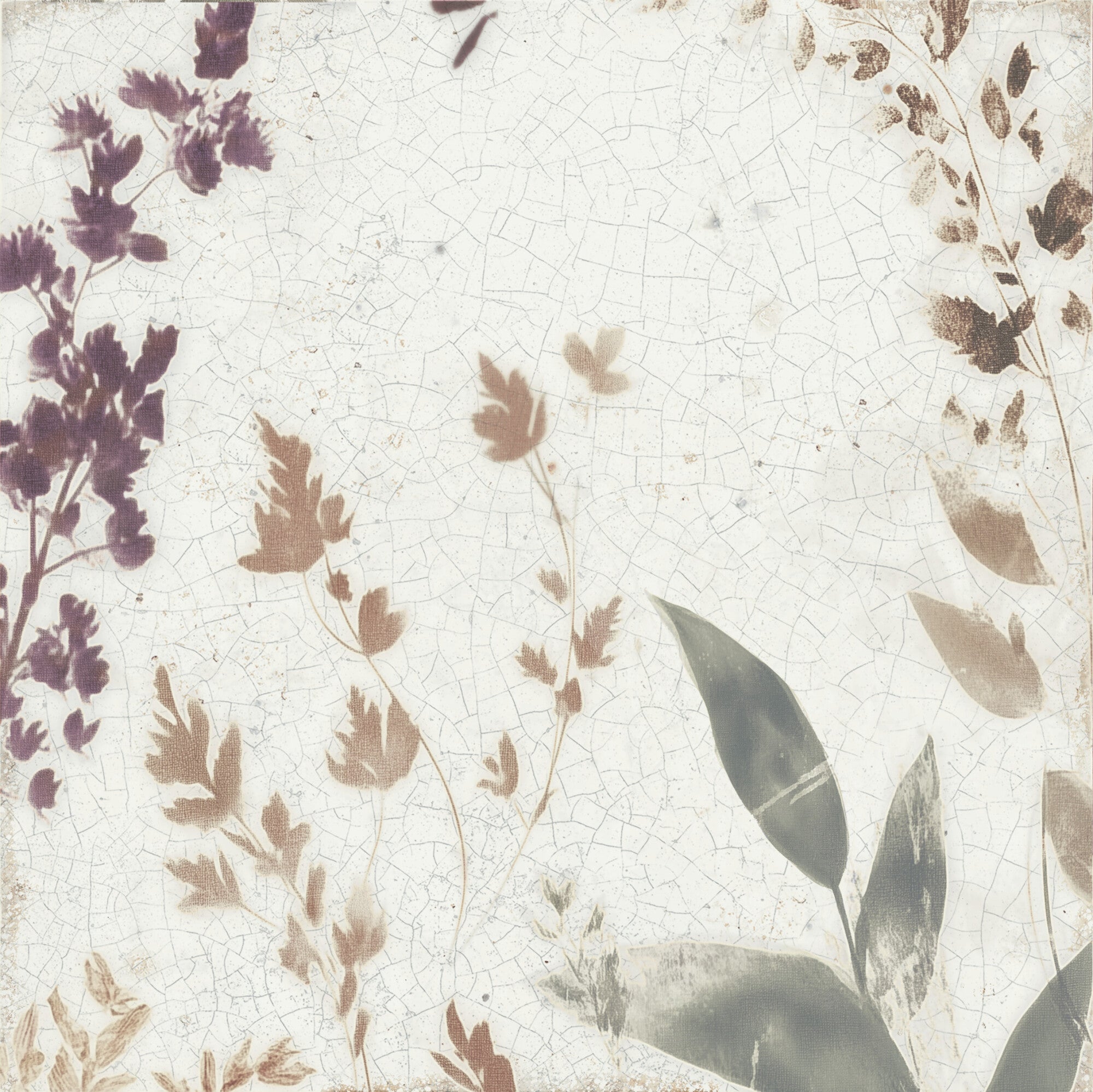 Mayolica Forest Pattern Wall Tile 15x15cm Gloss Deluxe Bathrooms