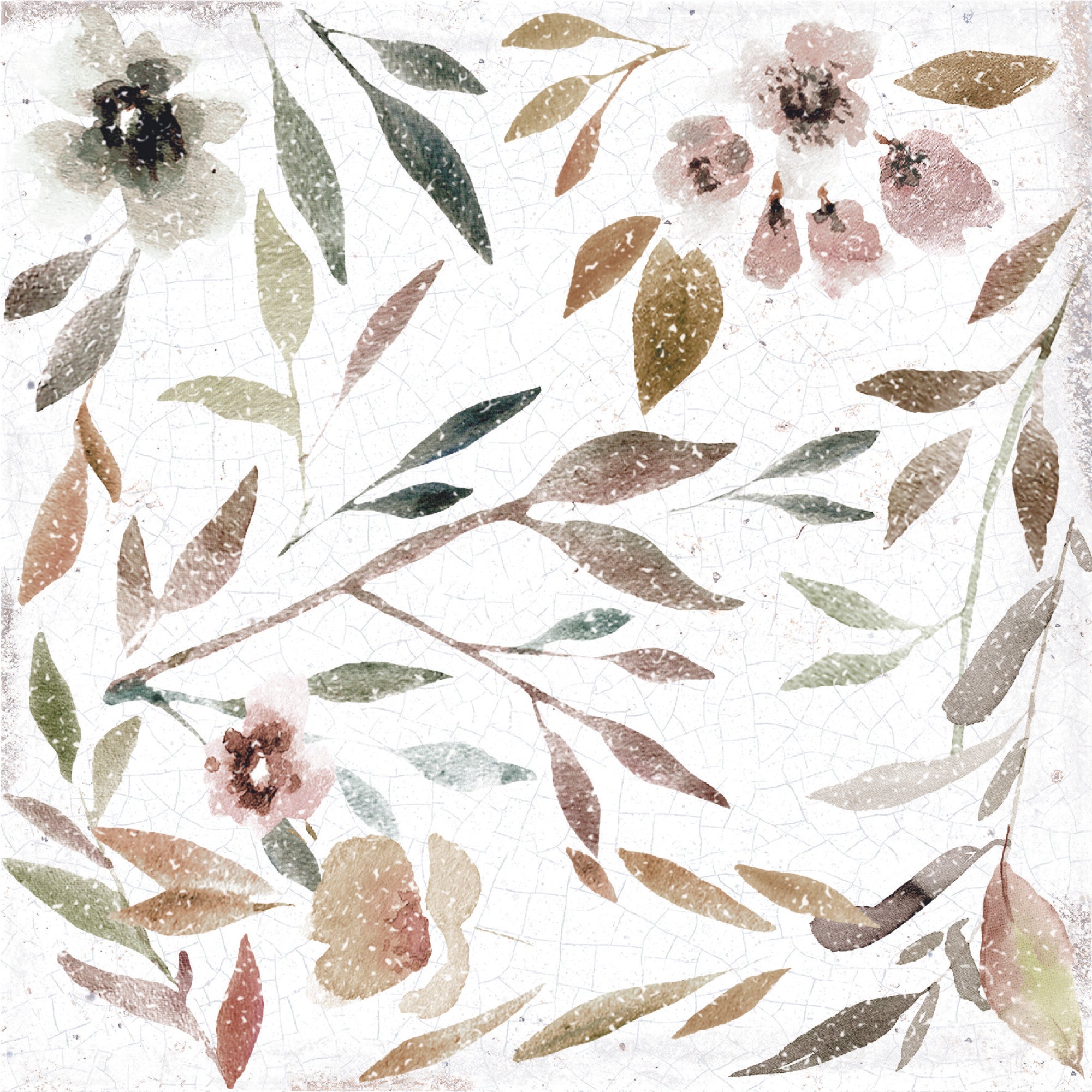 Mayolica Garden Pattern Wall Tile 15x15cm Gloss Deluxe Bathrooms