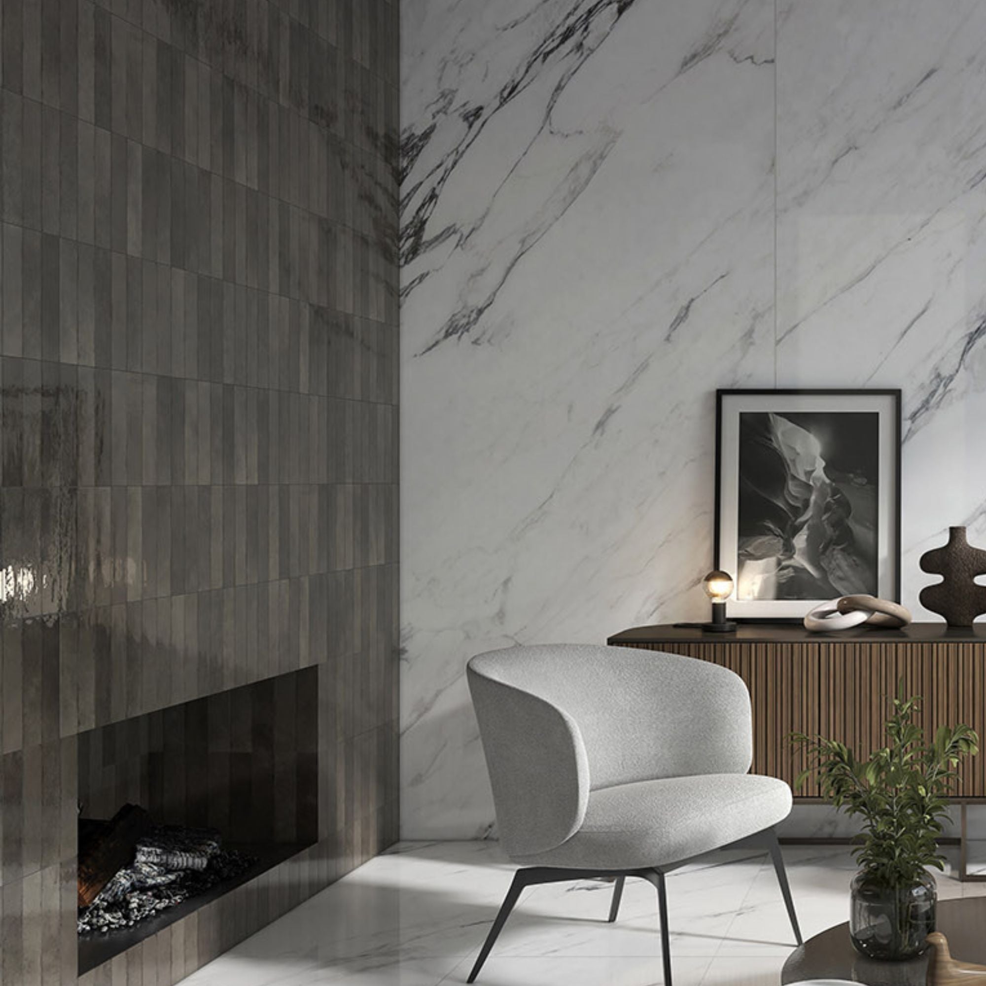 Medina Visone Porcelain Tile 6x25cm Gloss