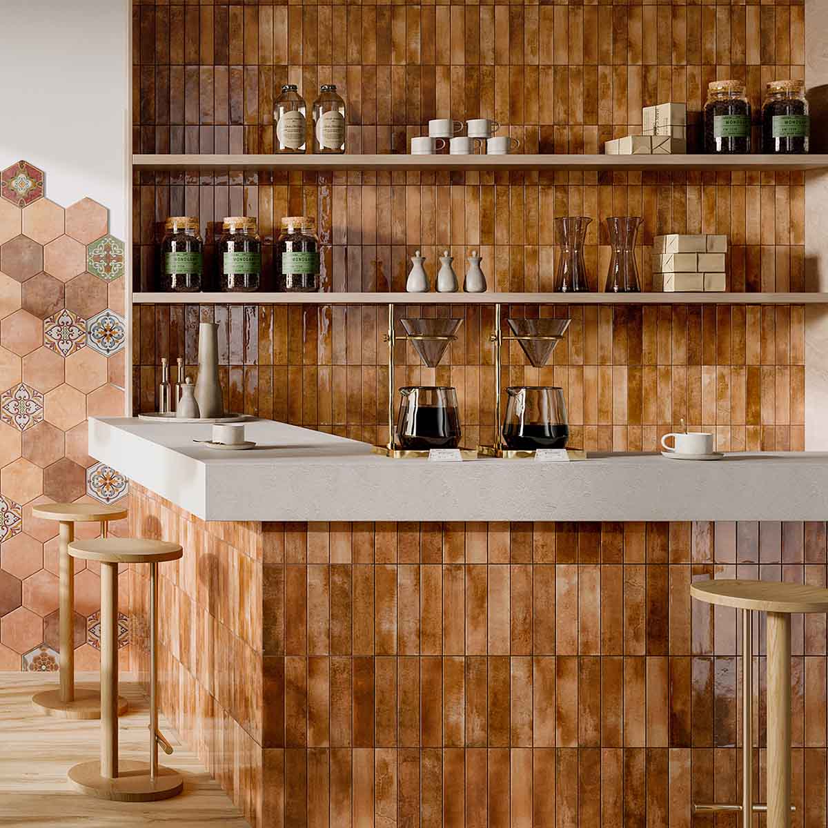 mojave cotto ceramic wall tile 6x25cm gloss lifestyle deluxe bathrooms ireland
