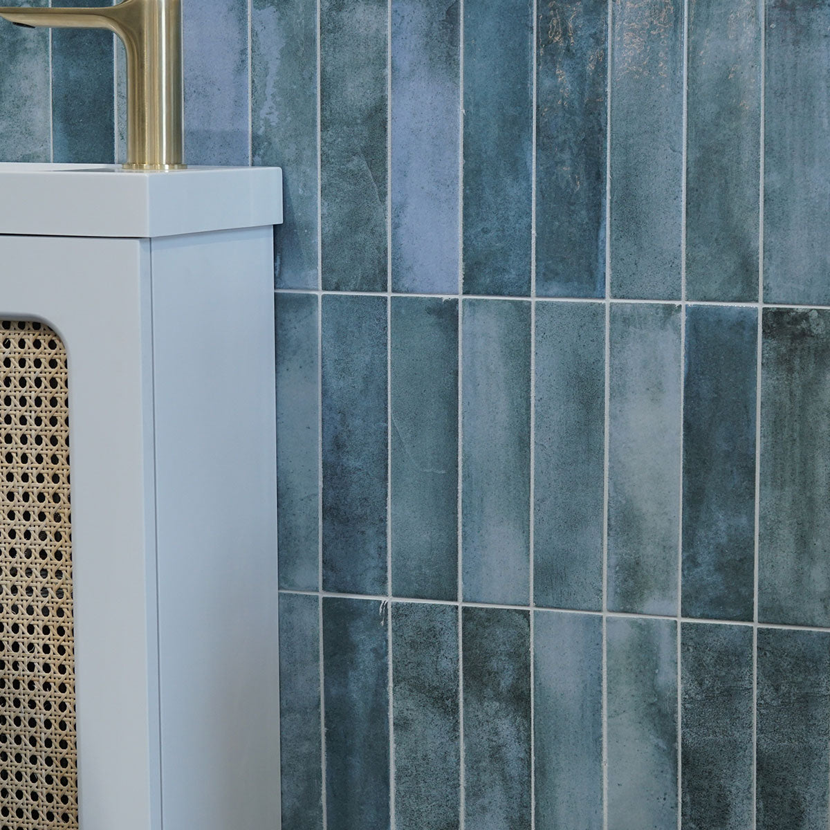 Colorado Denim Decor Wall Tile 6x25cm Gloss