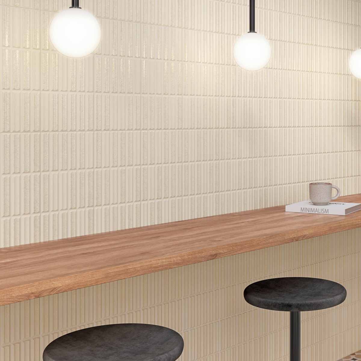 moves taupe ceramic decor wall tile 20x40cm matt and gloss