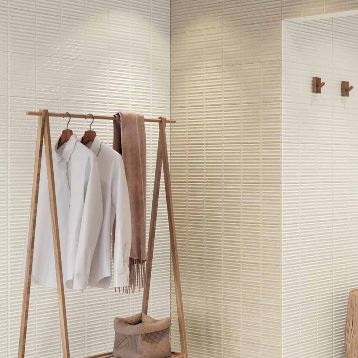 moves white ceramic decor wall tile 20x40cm matt and gloss