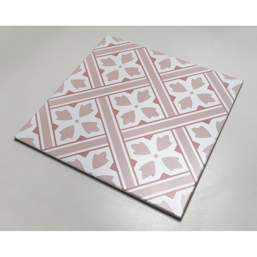 Durham Rose Patterned Porcelain Tile 33x33cm Matt