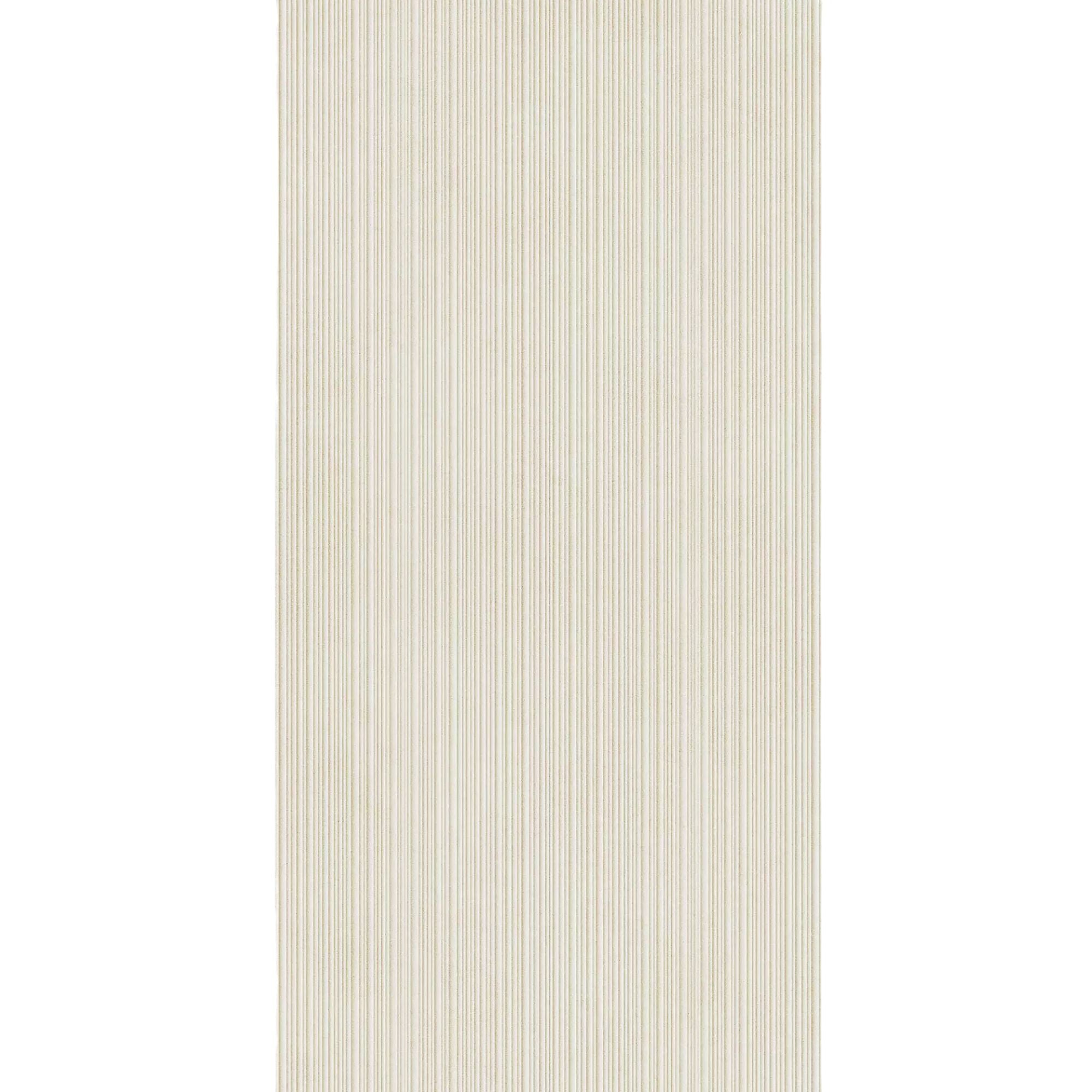 Nuances Bianco Fluted Decor Porcelain Tile 60x120cm Matt