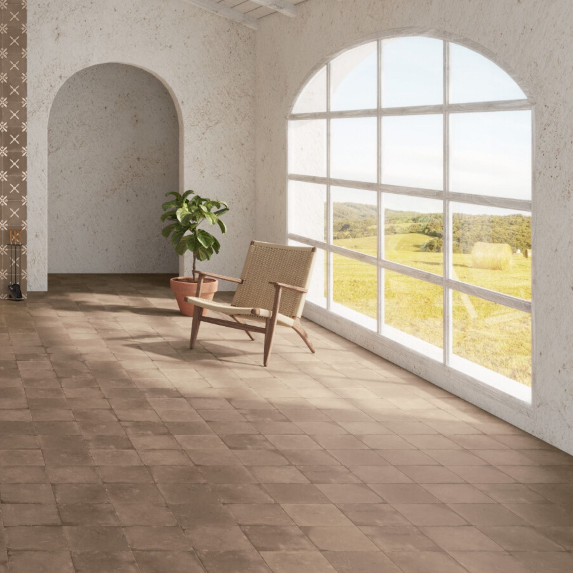 Harmony Pangea Chocolate Plain Porcelain Tile 22x22cm Matt