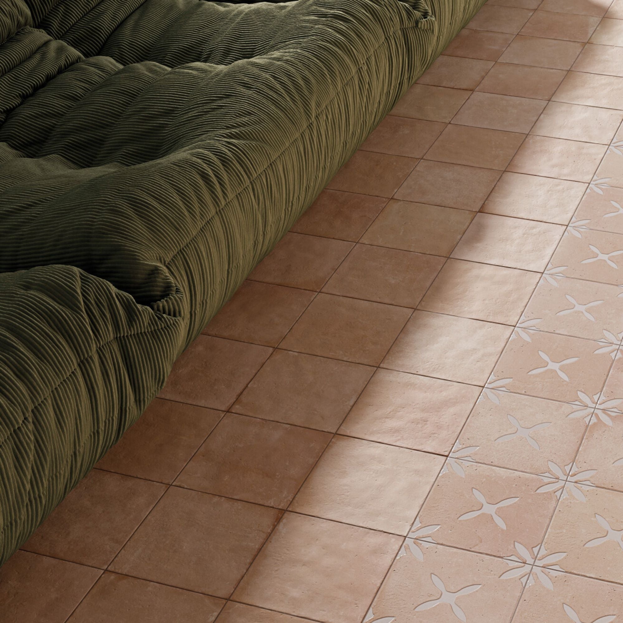 Harmony Pangea Clay Plain Porcelain Tile 22x22cm Matt