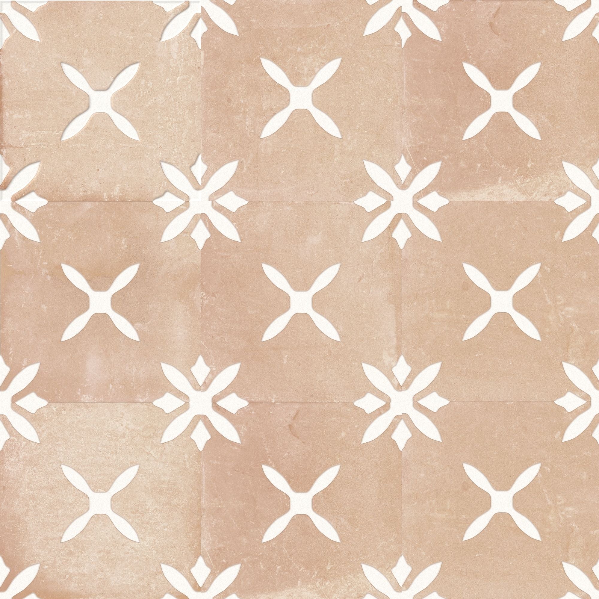 Harmony Pangea Sand Flower Pattern Porcelain Tile 22x22cm Matt