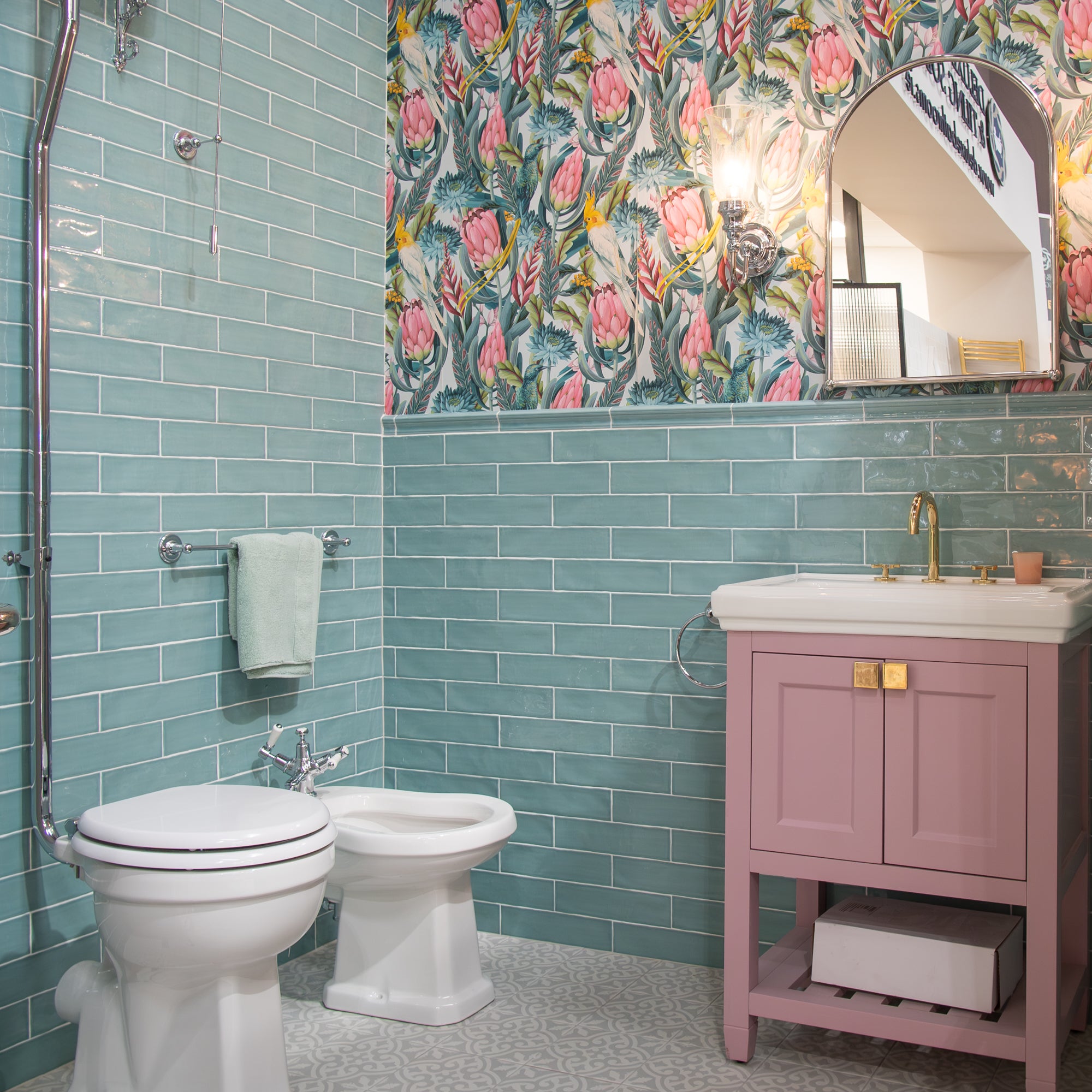 Poitiers Mint Wall Tile 7.5x30cm Gloss