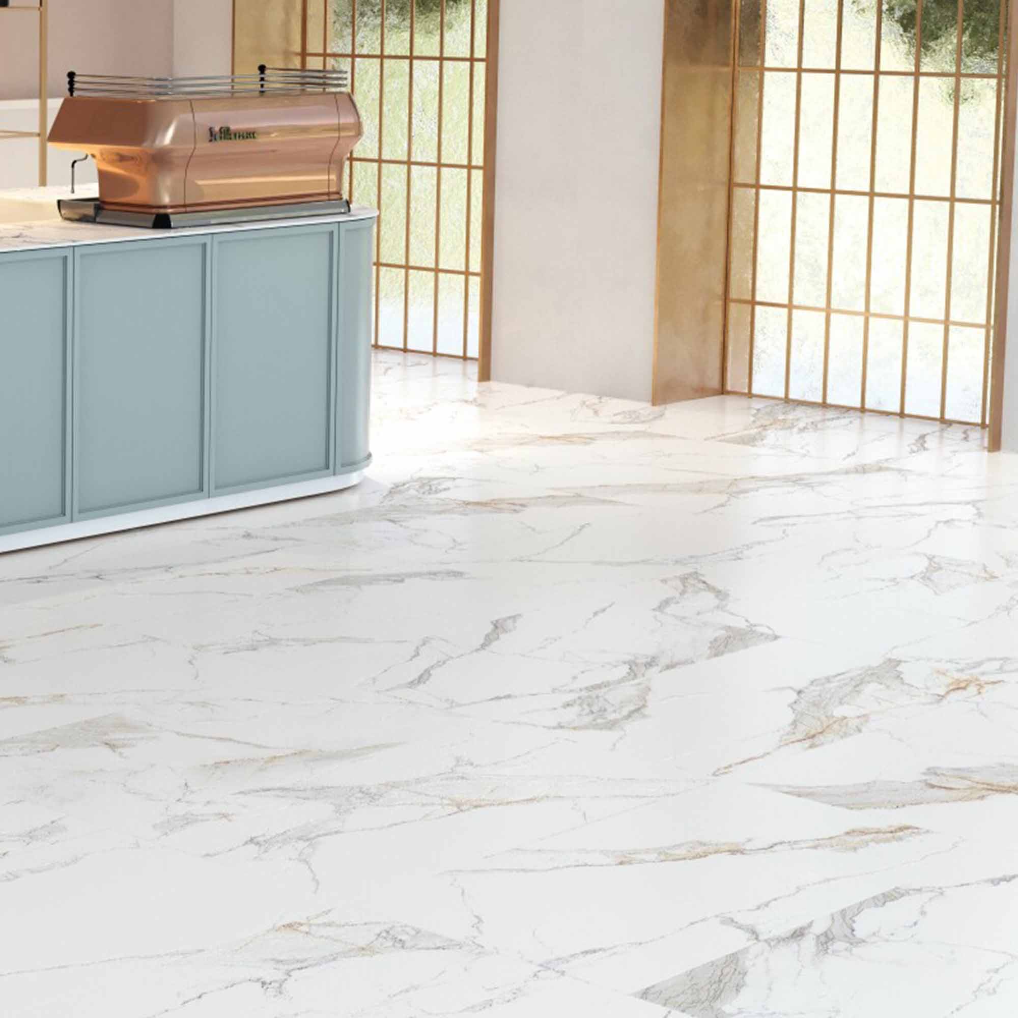 praline gold marble effect porcelain tile matt 60x120cm