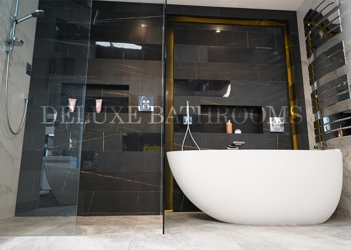 Sahara Noir Listetello Mix Porcelain Tiles 20 x 120cm