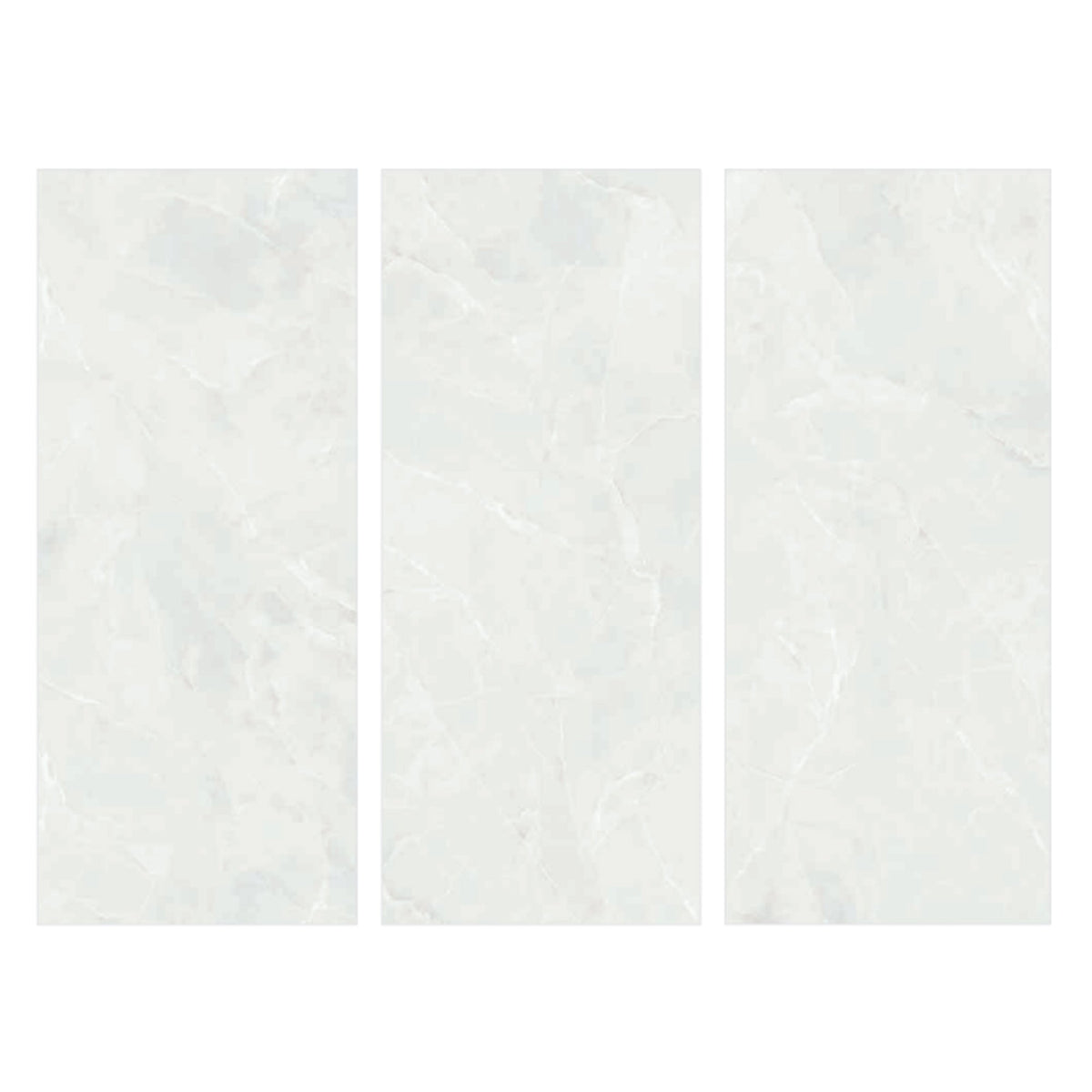 Scarlet Soft White Marble Effect Porcelain Tile 30x60cm Matt
