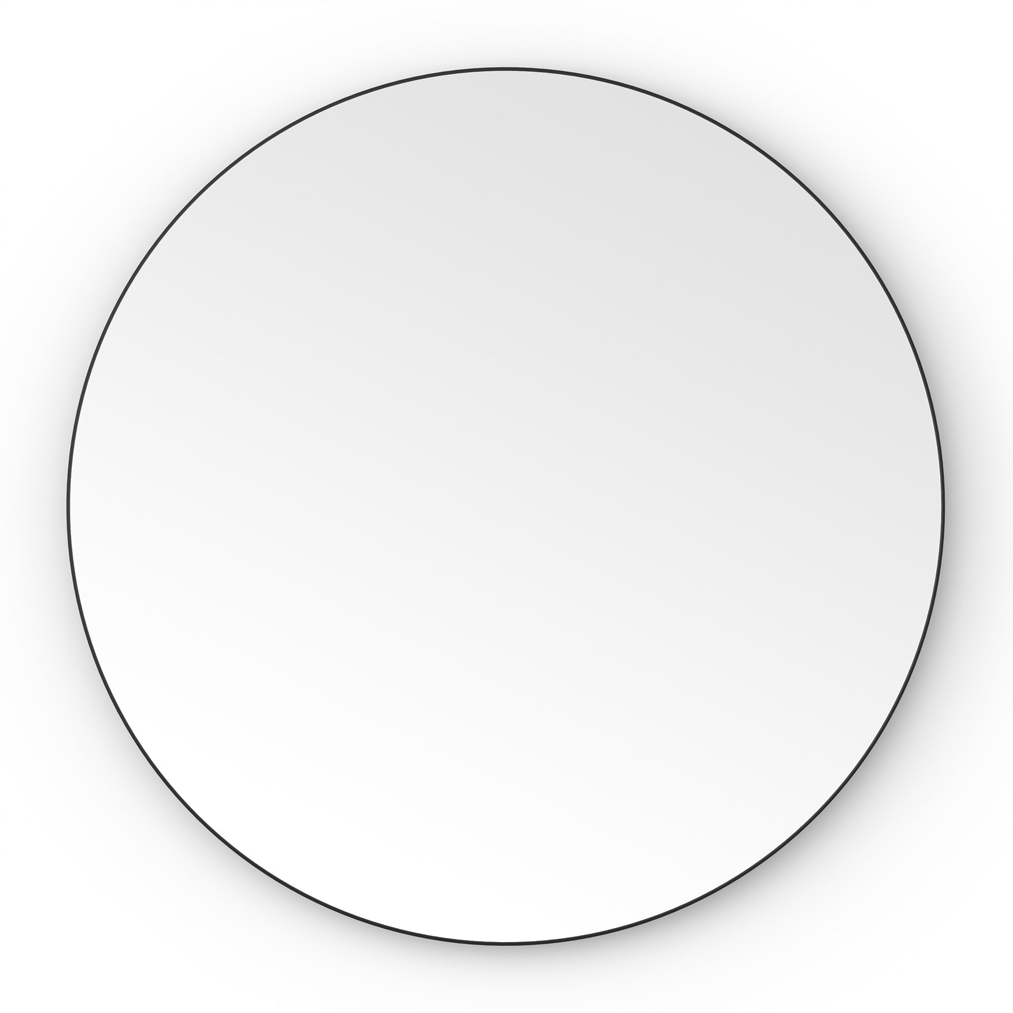 shore round bathroom mirror 60 black