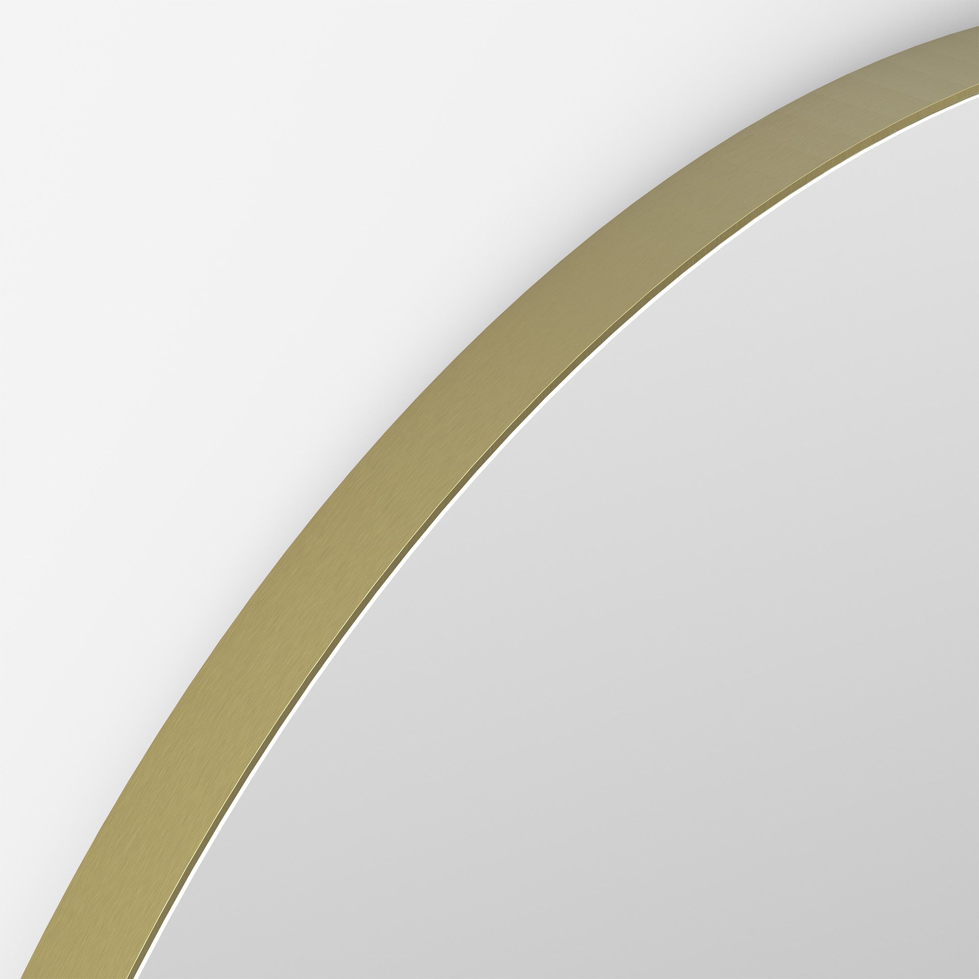 Shore Round Bathroom Mirror - Brushed Brass