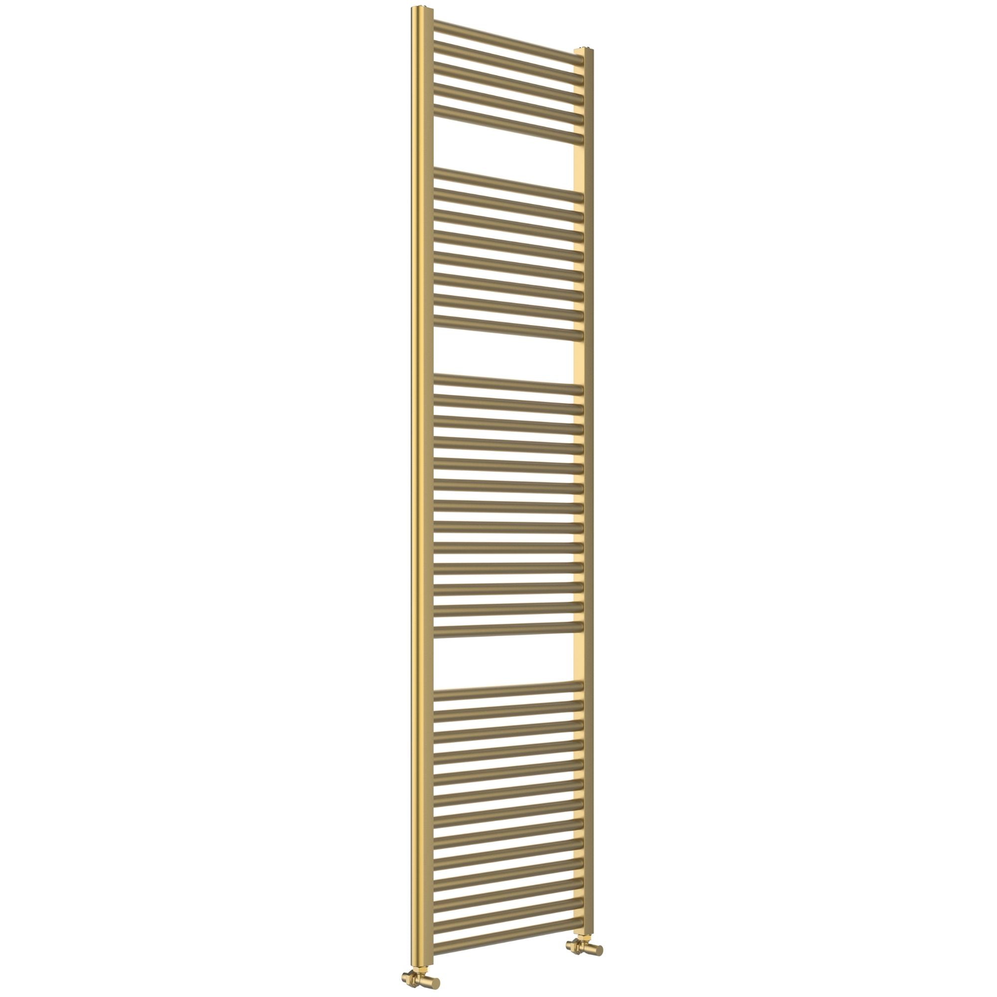 Soho Straight Ladder Heated Towel Rail - Brushed Brass