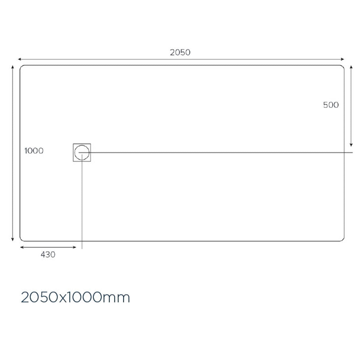 SolidSoft Flexible Soft Shower Tray - Rectangular